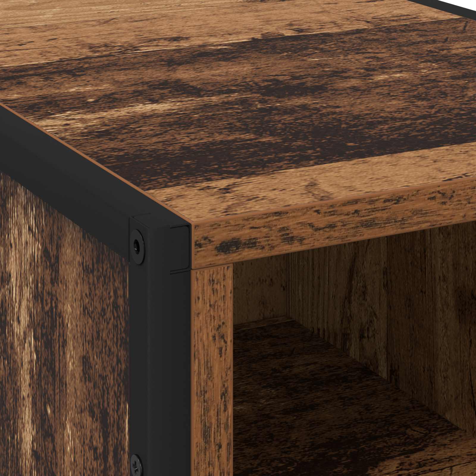 Nachtkastje Oud Hout 39.5 x 30 x 50 cm Bewerkt hout is nu te koop bij PeponiXL, paradijselijk wonen!