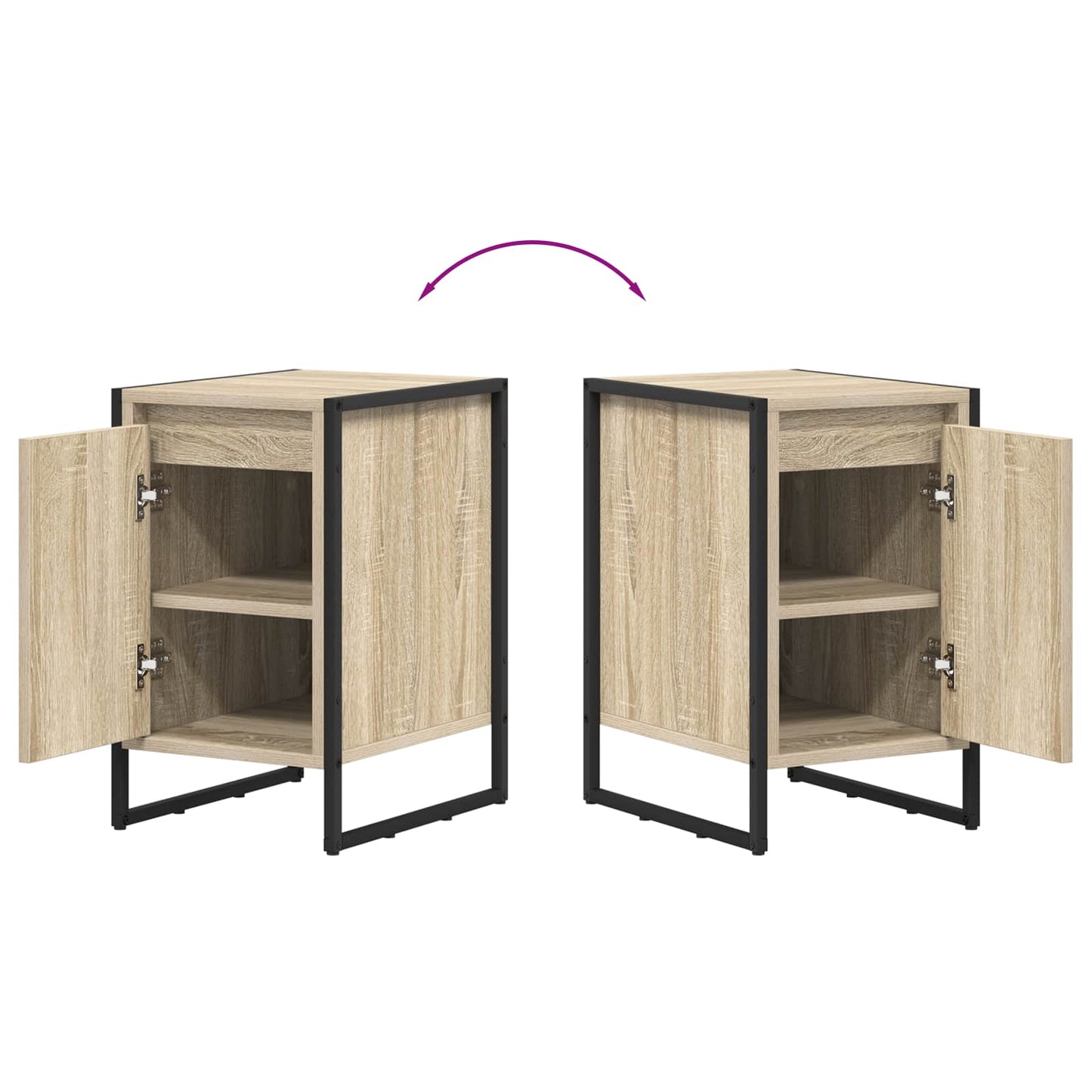 Nachtkastje Sonoma 39,5 x 30 x 50 cm Bewerkt hout is nu te koop bij PeponiXL, paradijselijk wonen!