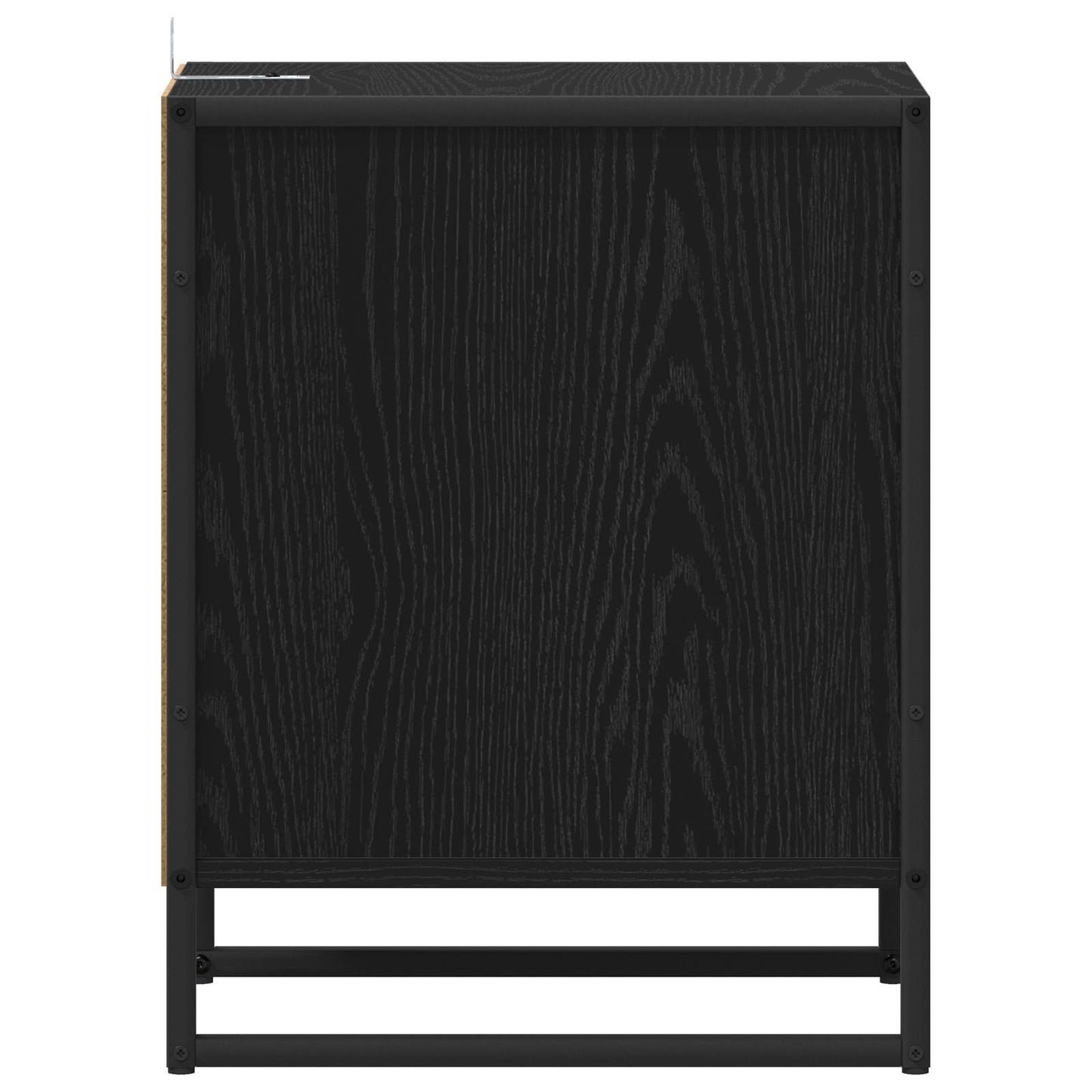 Nachtkastje 2 pcs Zwart Eiken 39,5 x 30 x 50 cm Bewerkt hout is nu te koop bij PeponiXL, paradijselijk wonen!