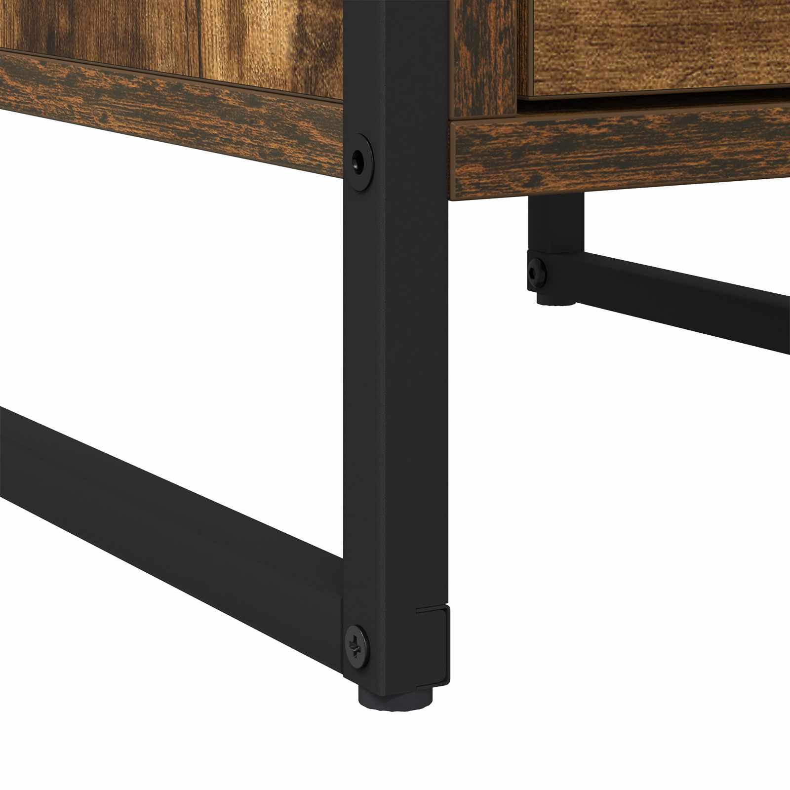 Nachtkastje met lade Rook Eik 39,5 x 30 x 50 cm Bewerkt hout is nu te koop bij PeponiXL, paradijselijk wonen!