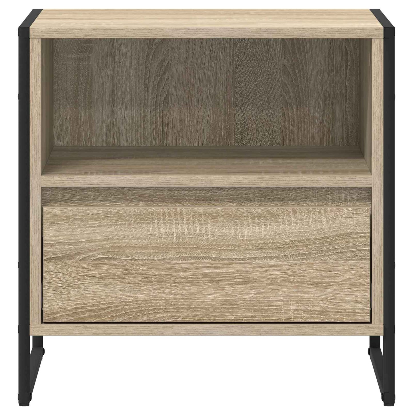 Nachtkastje met lade Sonoma 50 x 39,5 x 50 cm Bewerkt hout is nu te koop bij PeponiXL, paradijselijk wonen!