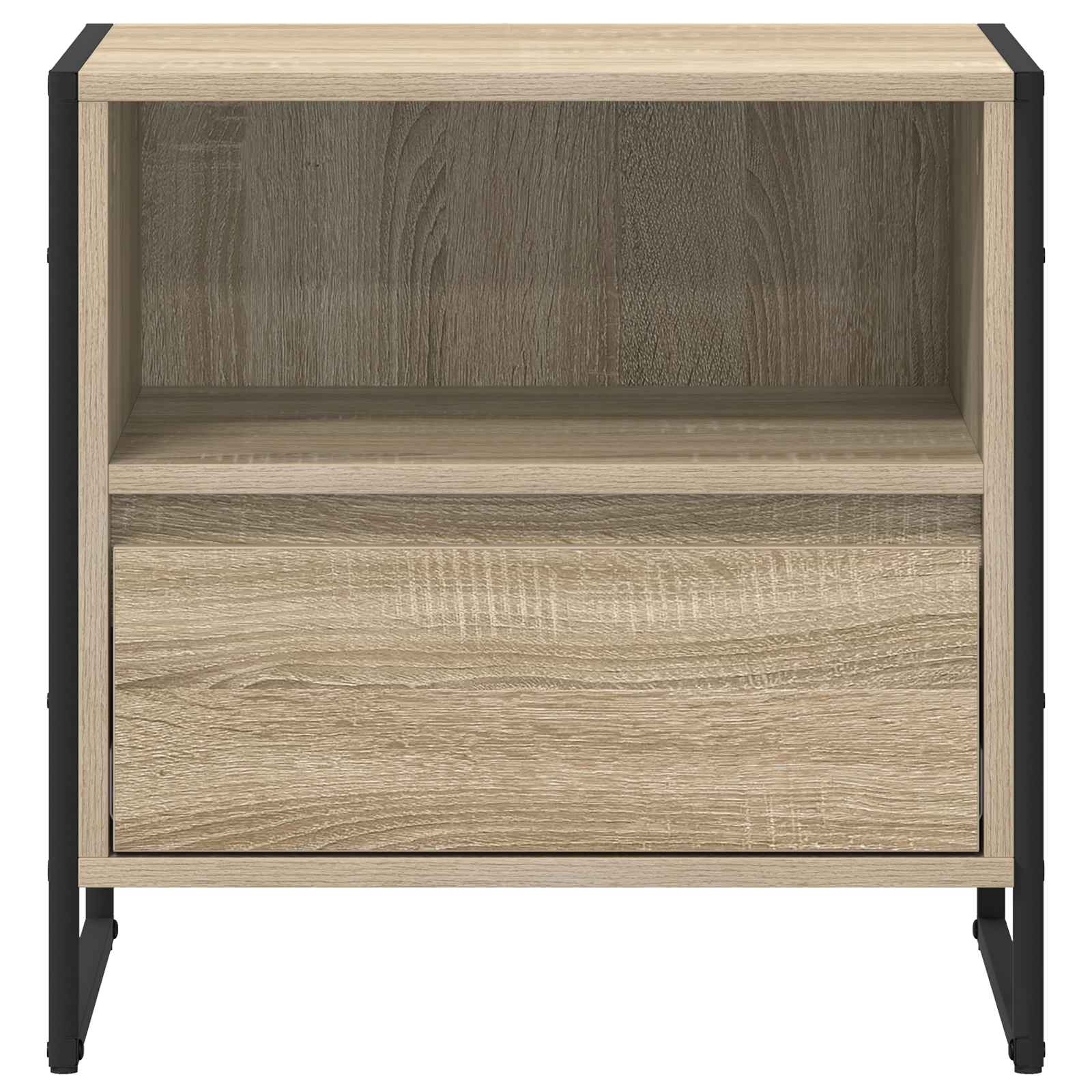 Nachtkastje met lade Sonoma 50 x 39,5 x 50 cm Bewerkt hout is nu te koop bij PeponiXL, paradijselijk wonen!