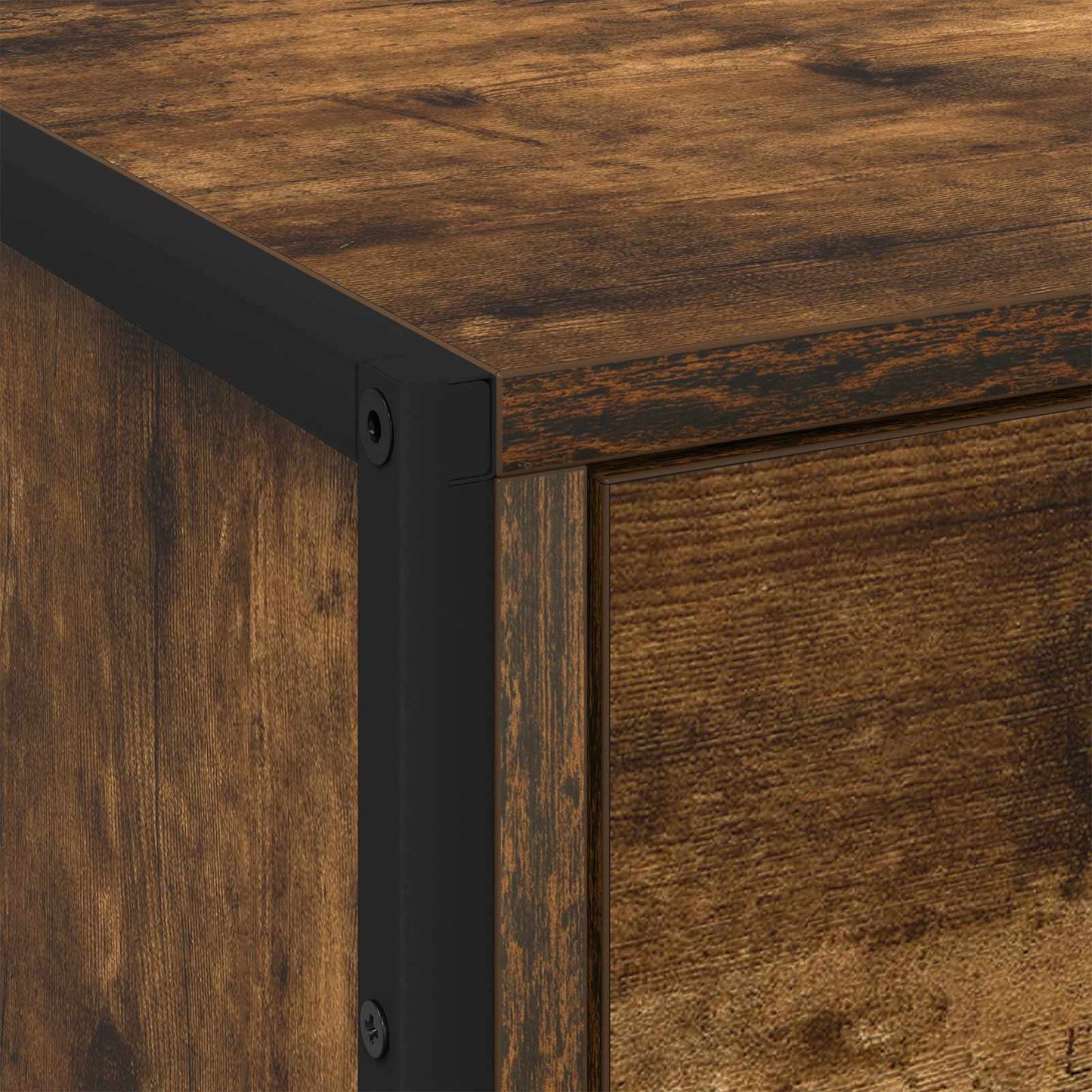 Nachtkastje met lade Rook Eik 50 x 39,5 x 50 cm Bewerkt hout is nu te koop bij PeponiXL, paradijselijk wonen!