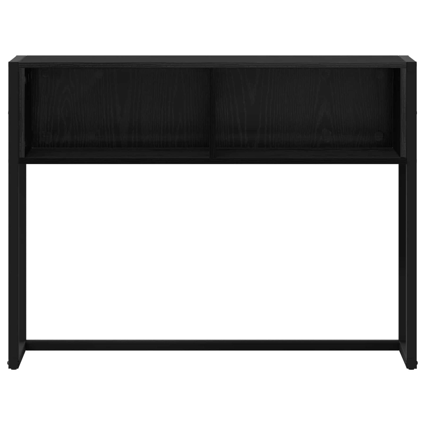 Bijzettafel Zwart Eiken 100 x 36 x 75 cm Bewerkt hout is nu te koop bij PeponiXL, paradijselijk wonen!