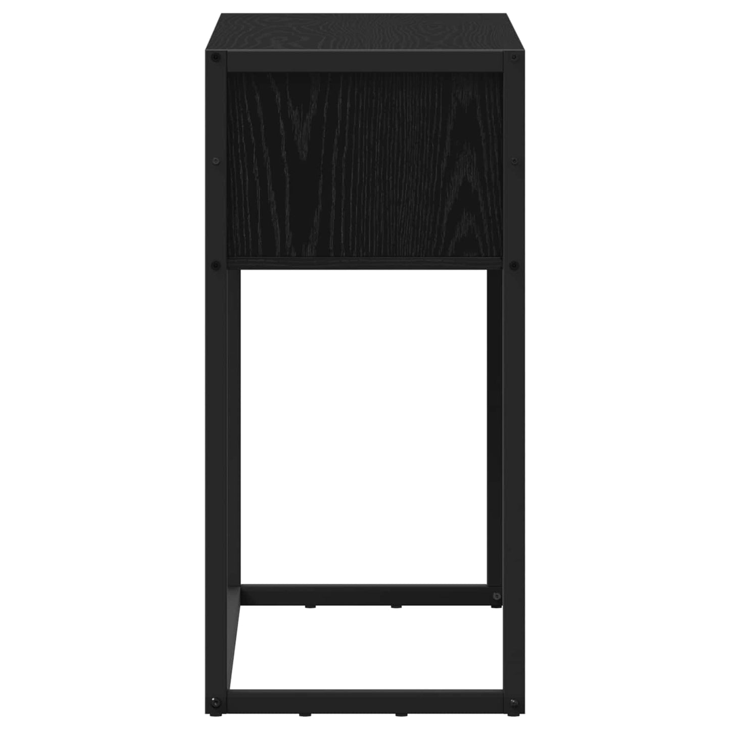 Bijzettafel Zwart Eiken 100 x 36 x 75 cm Bewerkt hout is nu te koop bij PeponiXL, paradijselijk wonen!
