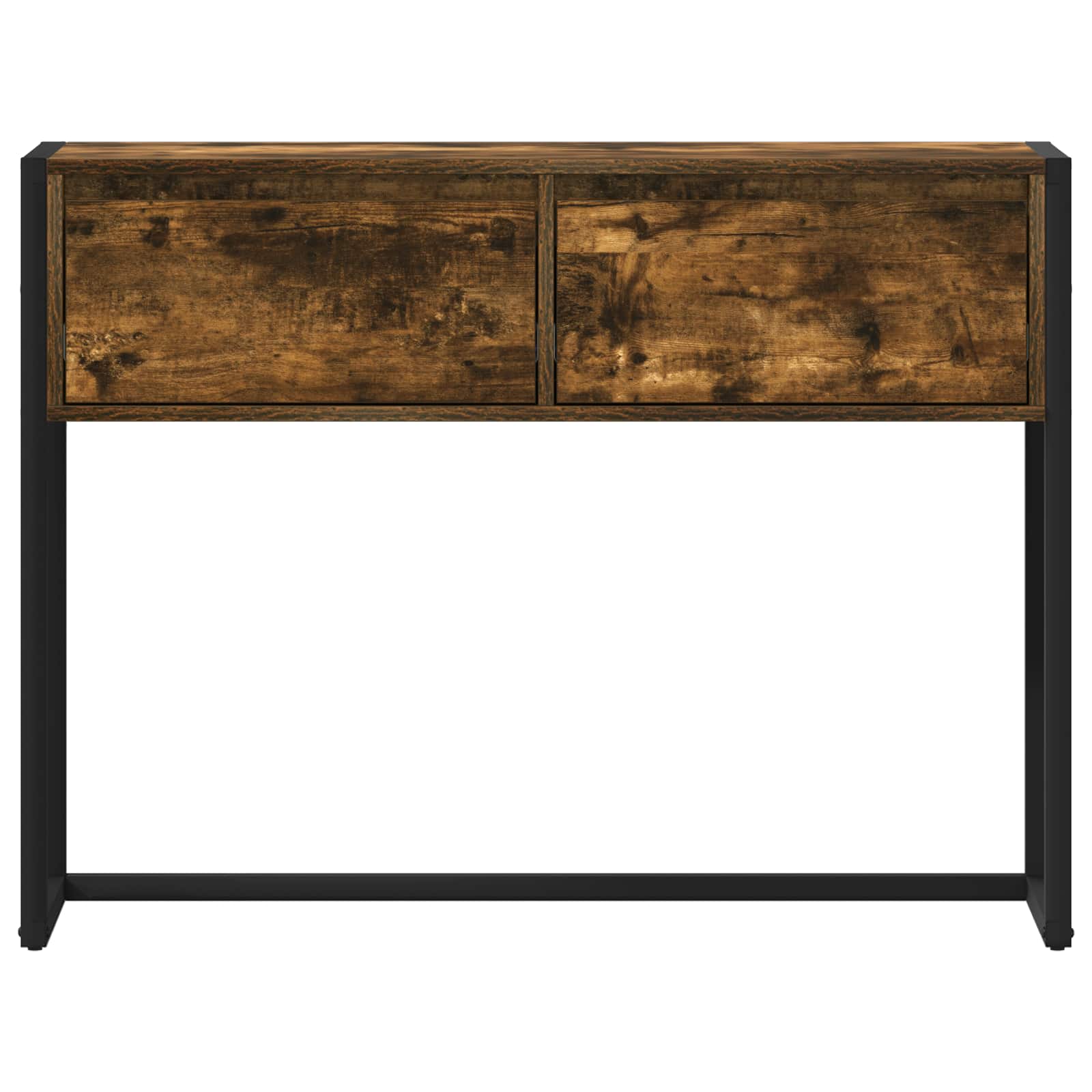 Bijzettafel met lade Rook Eik 100 x 36 x 75 cm Bewerkt hout is nu te koop bij PeponiXL, paradijselijk wonen!