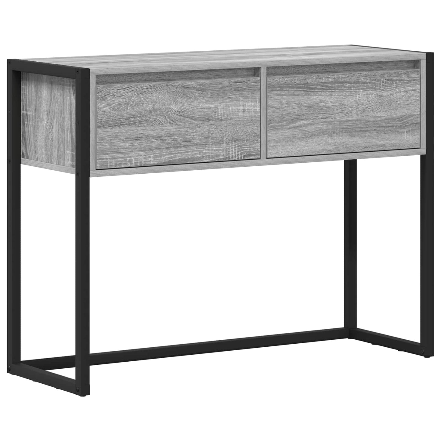 Bijzettafel met lade Grijs Sonoma 100 x 36 x 75 cm Bewerkt hout is nu te koop bij PeponiXL, paradijselijk wonen!