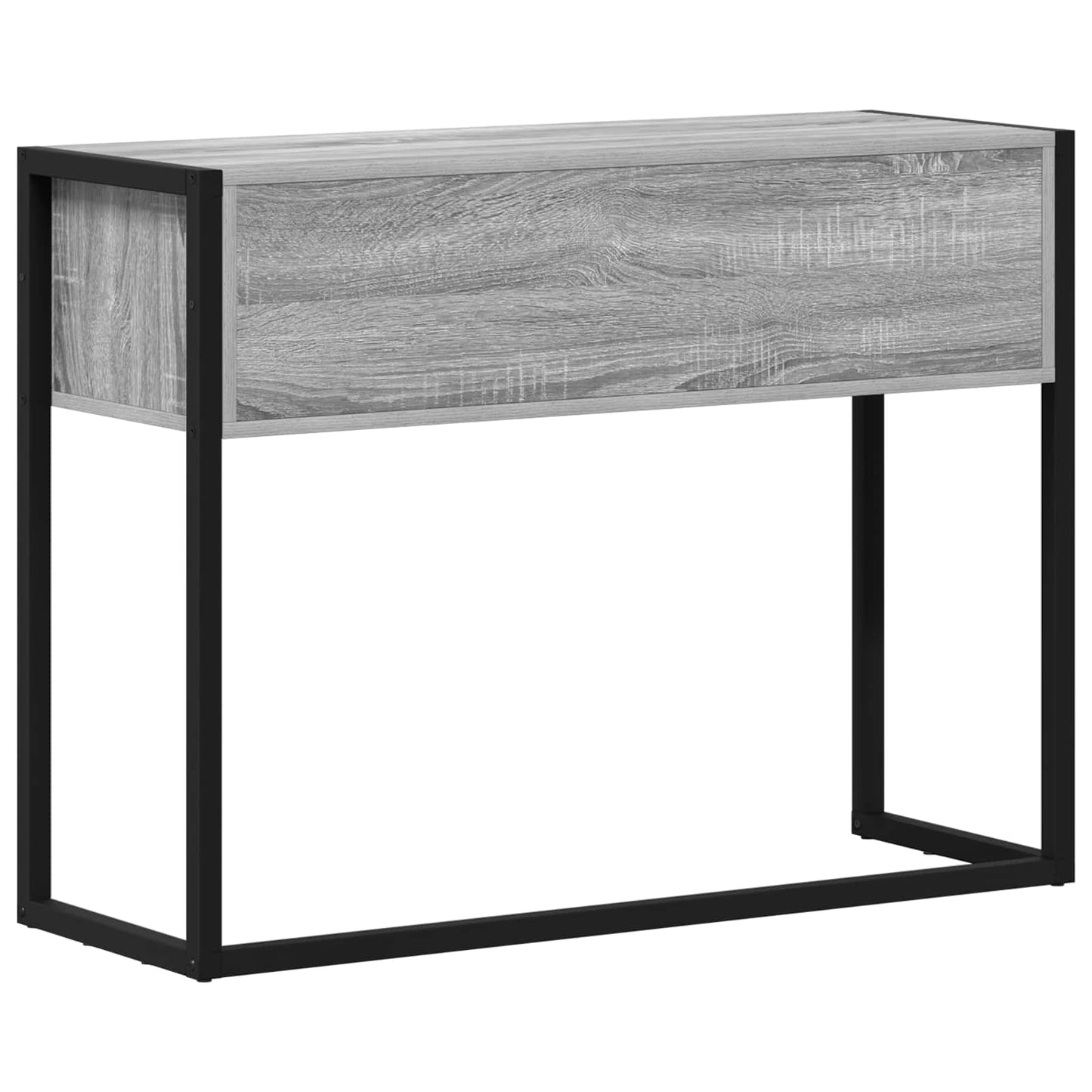 Bijzettafel met lade Grijs Sonoma 100 x 36 x 75 cm Bewerkt hout is nu te koop bij PeponiXL, paradijselijk wonen!
