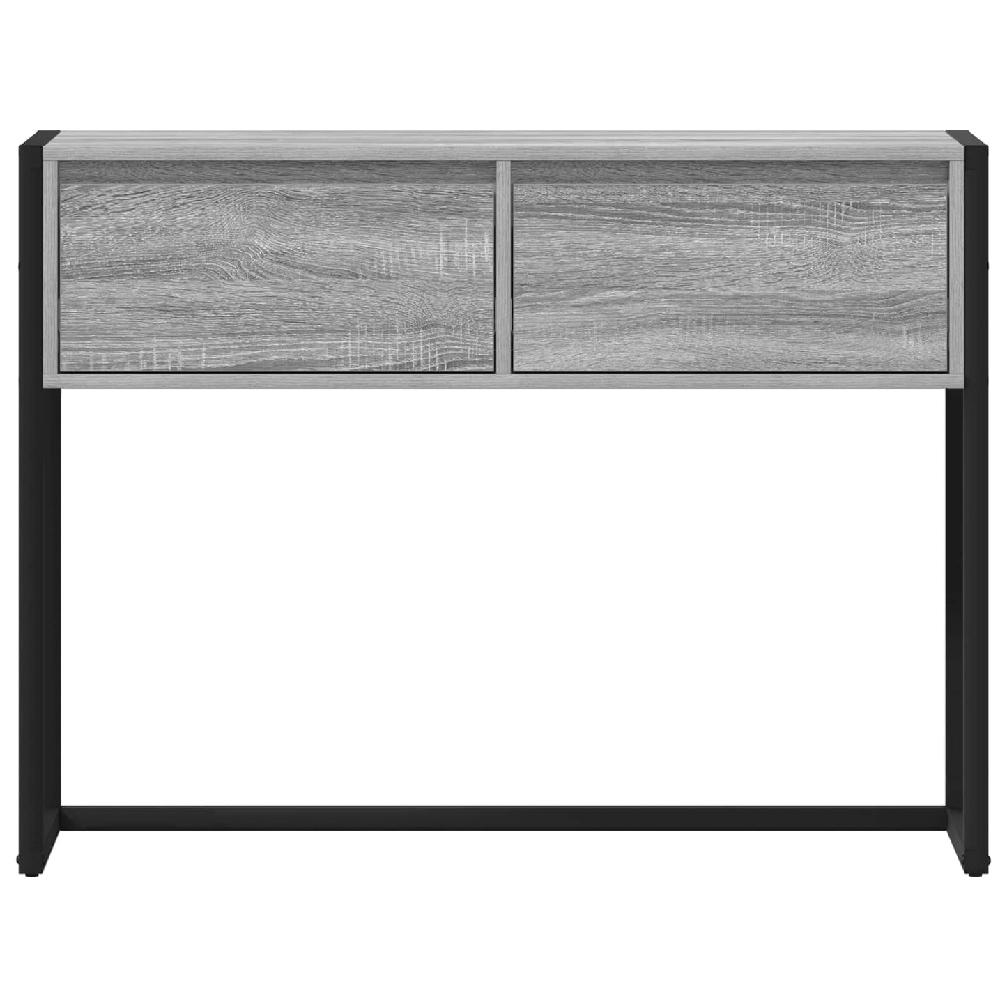 Bijzettafel met lade Grijs Sonoma 100 x 36 x 75 cm Bewerkt hout is nu te koop bij PeponiXL, paradijselijk wonen!