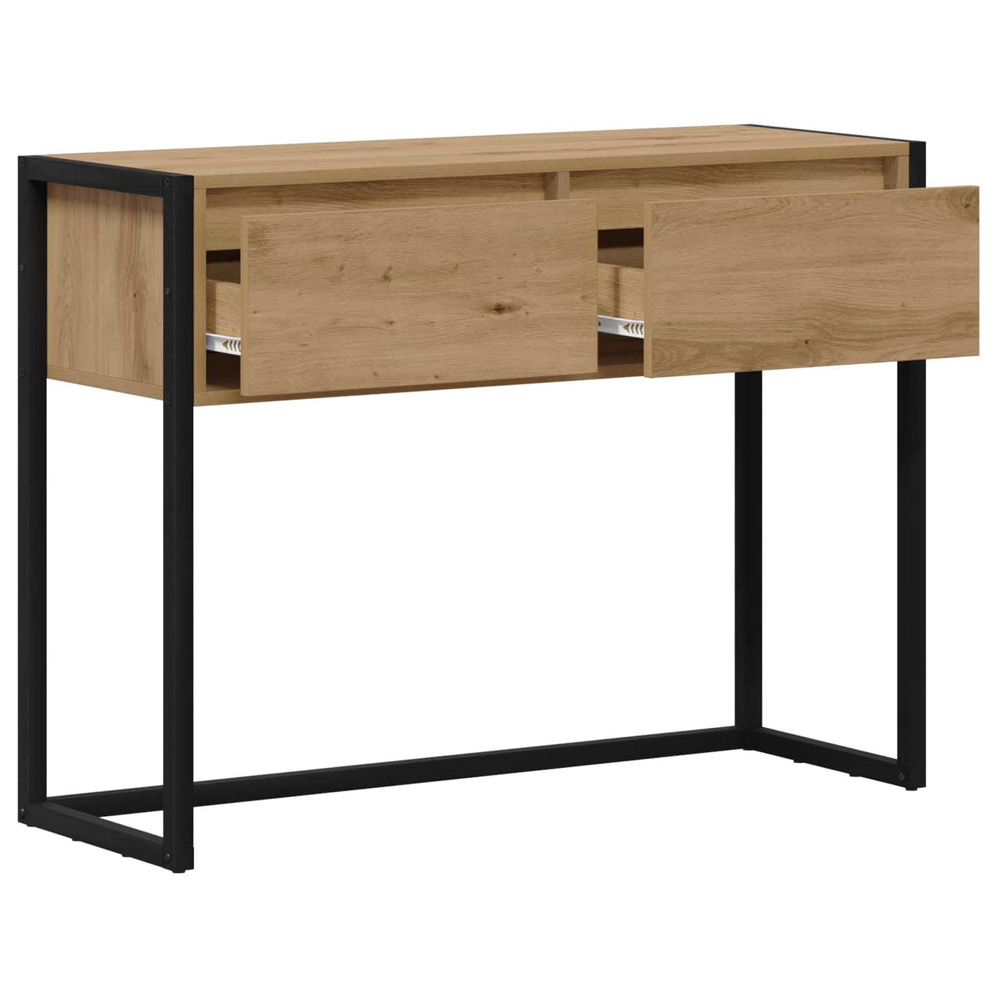 Bijzettafel Ambachtelijk eiken 100 x 36 x 75 cm Bewerkt hout is nu te koop bij PeponiXL, paradijselijk wonen!