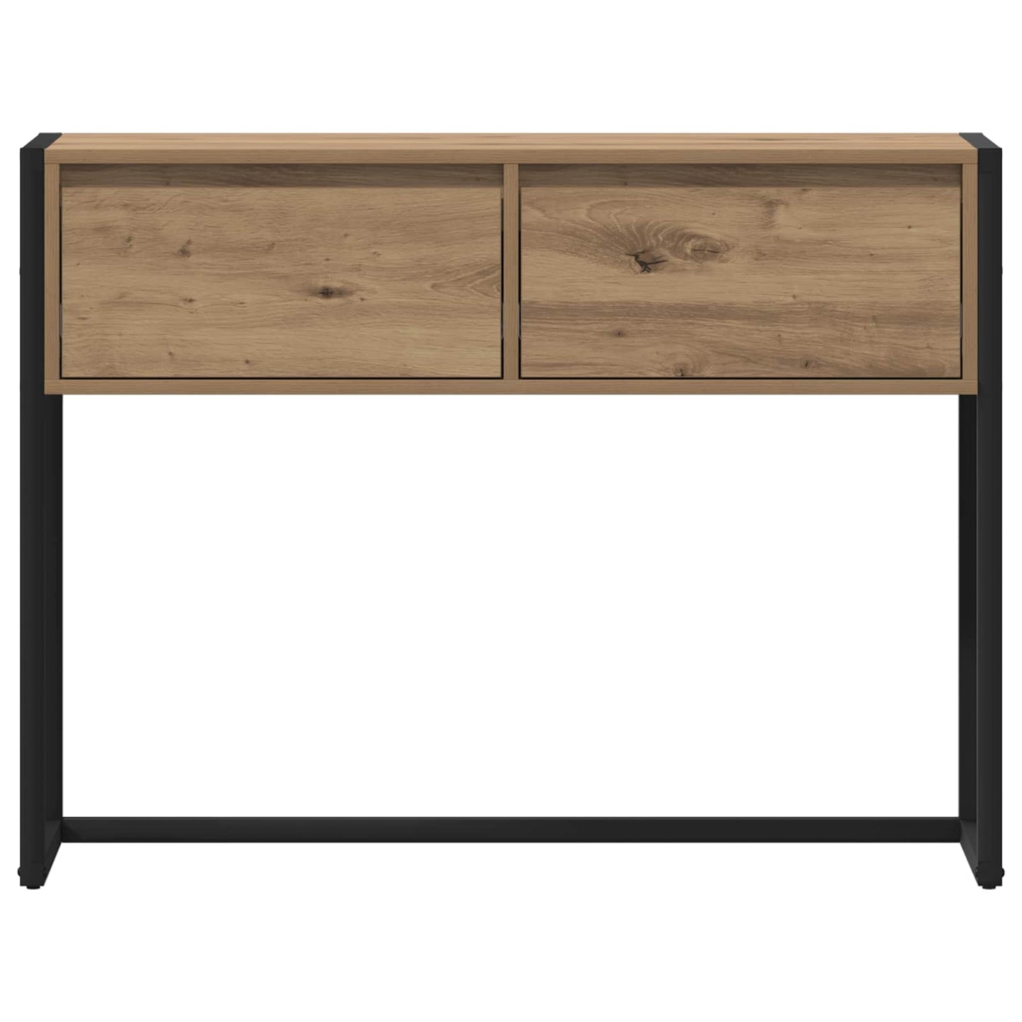 Bijzettafel Ambachtelijk eiken 100 x 36 x 75 cm Bewerkt hout is nu te koop bij PeponiXL, paradijselijk wonen!