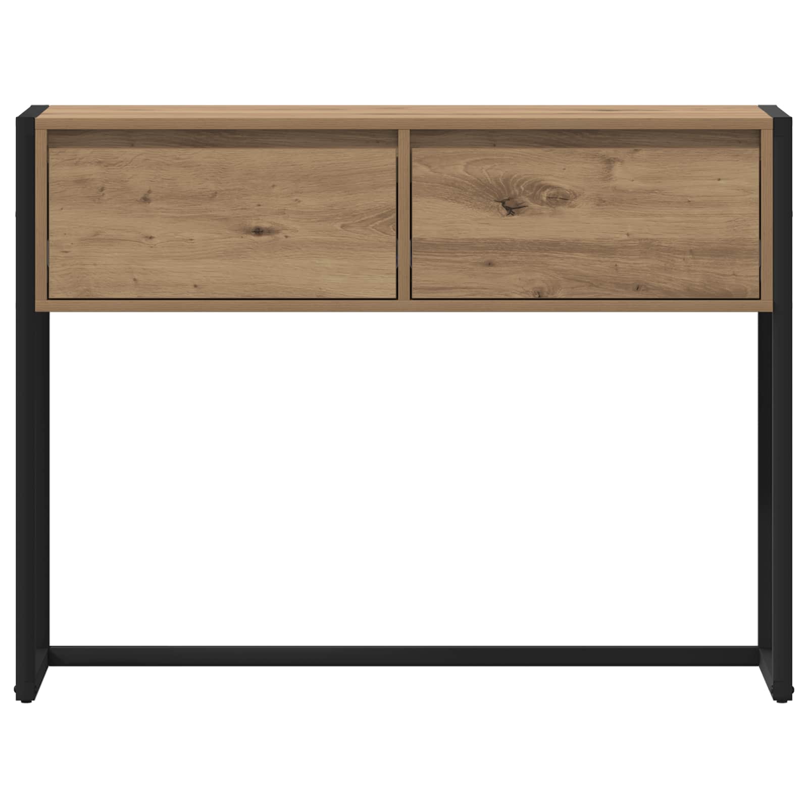 Bijzettafel Ambachtelijk eiken 100 x 36 x 75 cm Bewerkt hout is nu te koop bij PeponiXL, paradijselijk wonen!