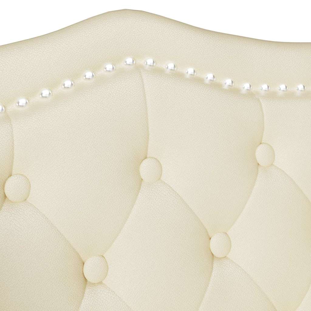 Chesterfield Bank met kussen Crème 120,5 x 65 x 75 cm Nep Leer is nu te koop bij PeponiXL, paradijselijk wonen!