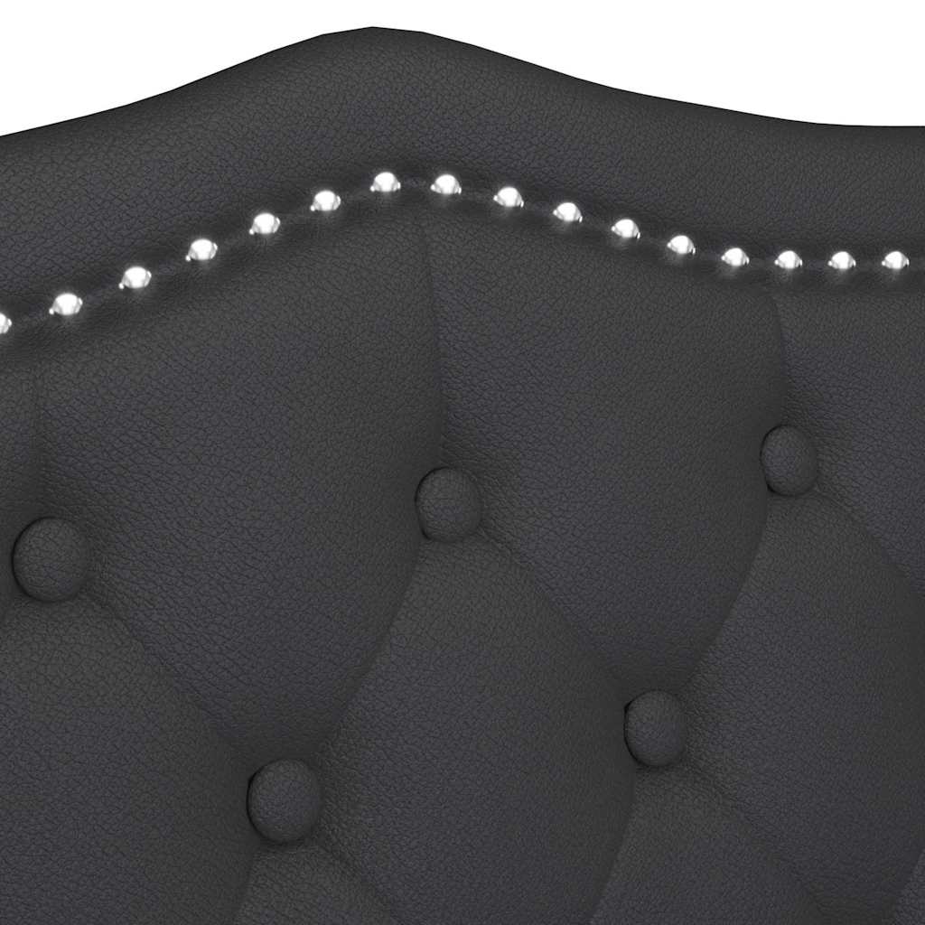 Chesterfield Bank met kussen Zwart 120,5 x 65 x 75 cm Nep Leer is nu te koop bij PeponiXL, paradijselijk wonen!