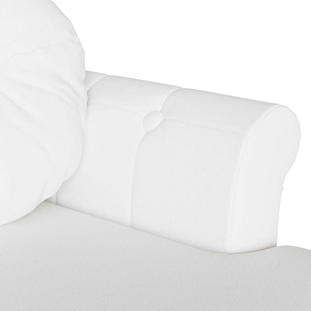 Chesterfield Bank met kussen Wit 120,5 x 65 x 75 cm Nep Leer is nu te koop bij PeponiXL, paradijselijk wonen!