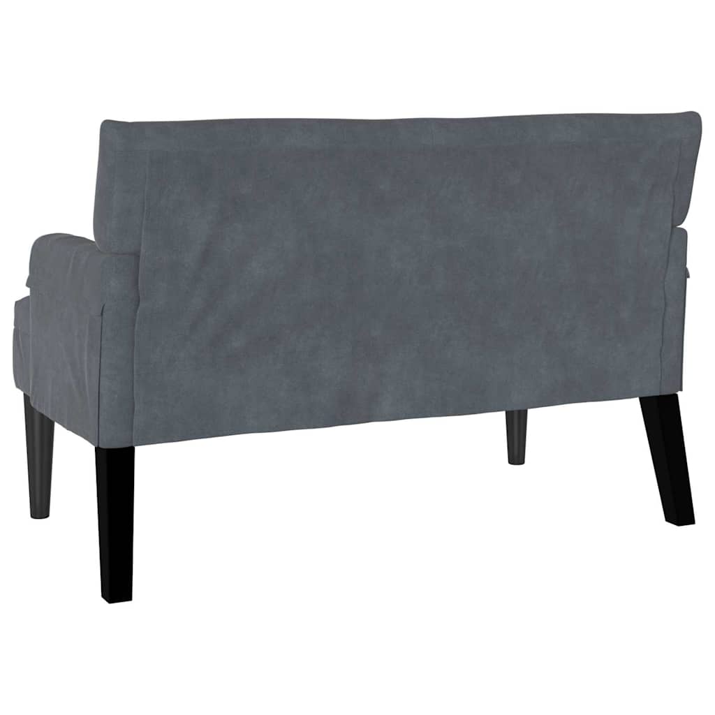 Chesterfield Bank Donkergrijs 112 x 65,5 x 75 cm Fluweel is nu te koop bij PeponiXL, paradijselijk wonen!