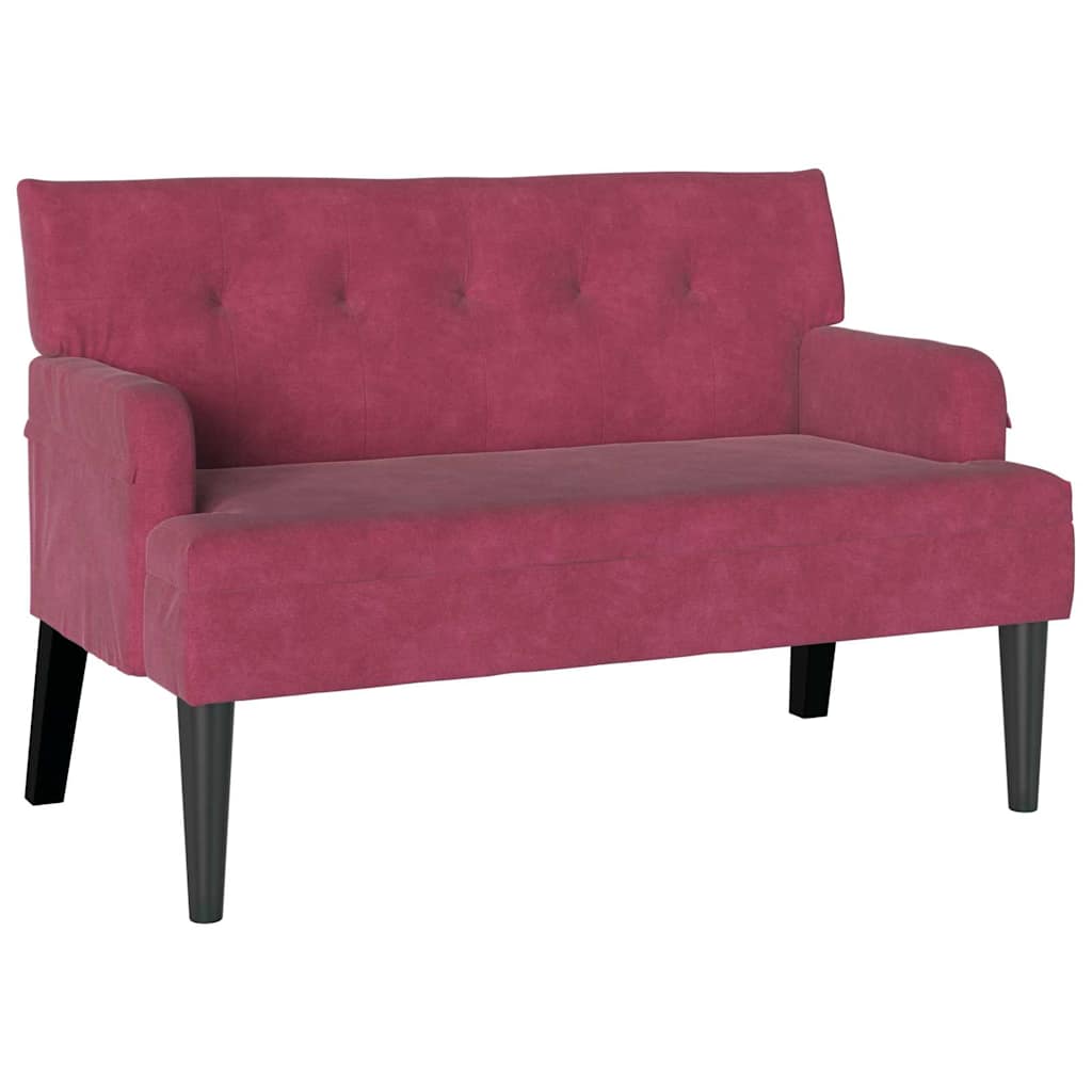 Chesterfield Bank Wijnrood 112 x 65,5 x 75 cm Fluweel is nu te koop bij PeponiXL, paradijselijk wonen!