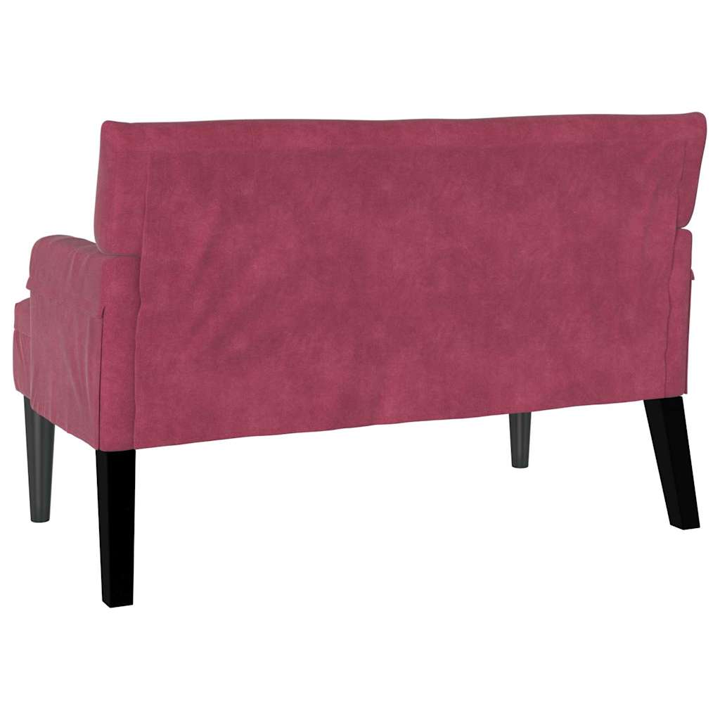 Chesterfield Bank Wijnrood 112 x 65,5 x 75 cm Fluweel is nu te koop bij PeponiXL, paradijselijk wonen!