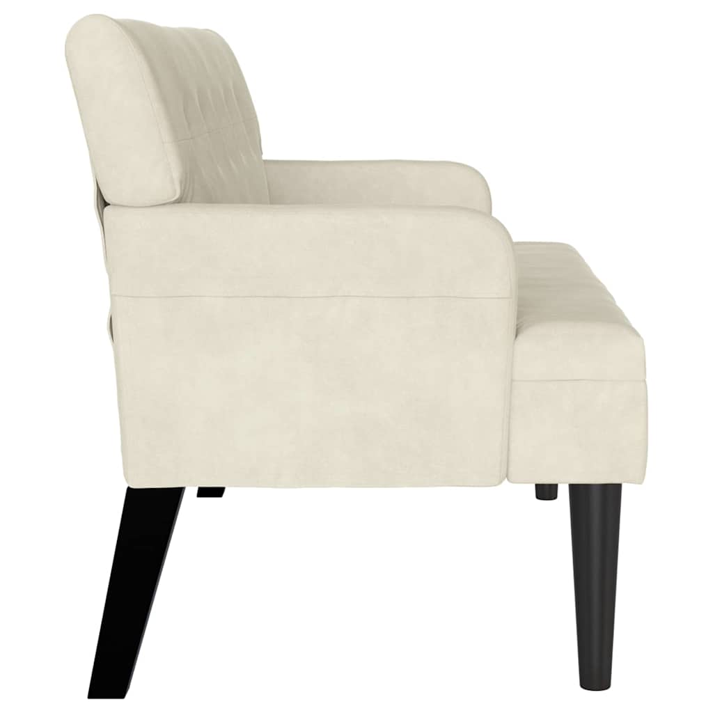 Chesterfield Bank Crème 112 x 65,5 x 75 cm Fluweel is nu te koop bij PeponiXL, paradijselijk wonen!