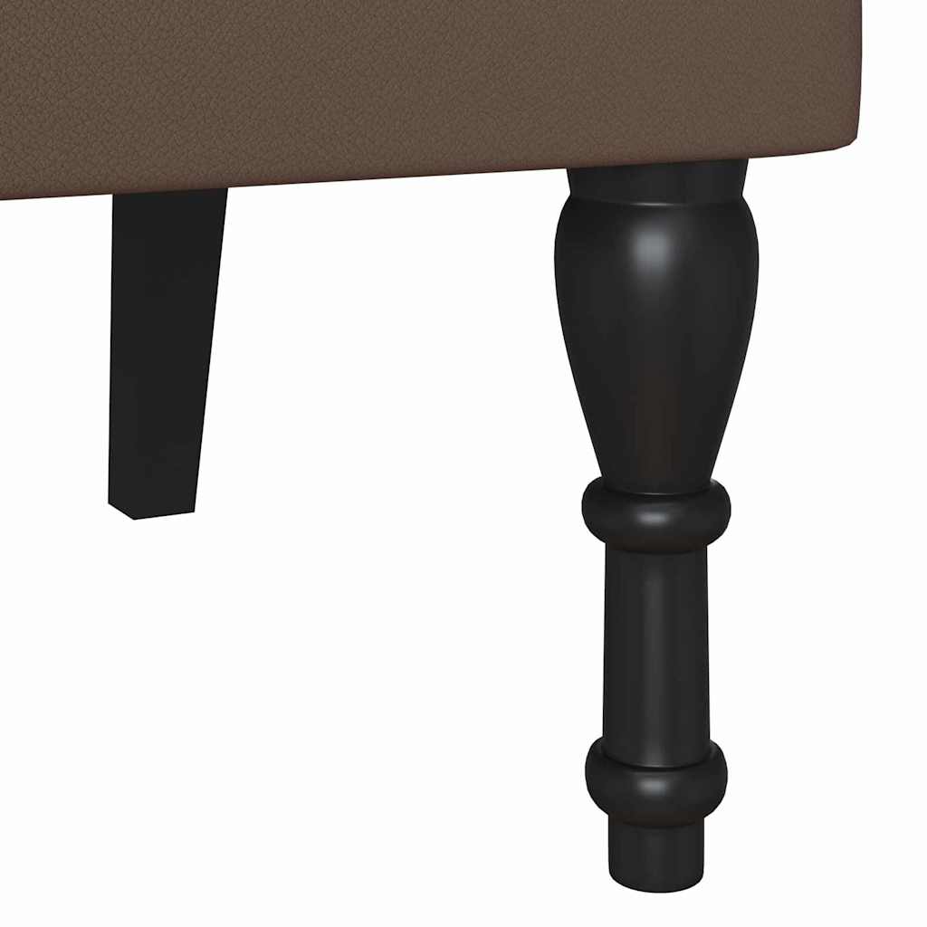 Chesterfield Bank Bruin 119.5 x 64.5 x 75 cm Nep Leer is nu te koop bij PeponiXL, paradijselijk wonen!