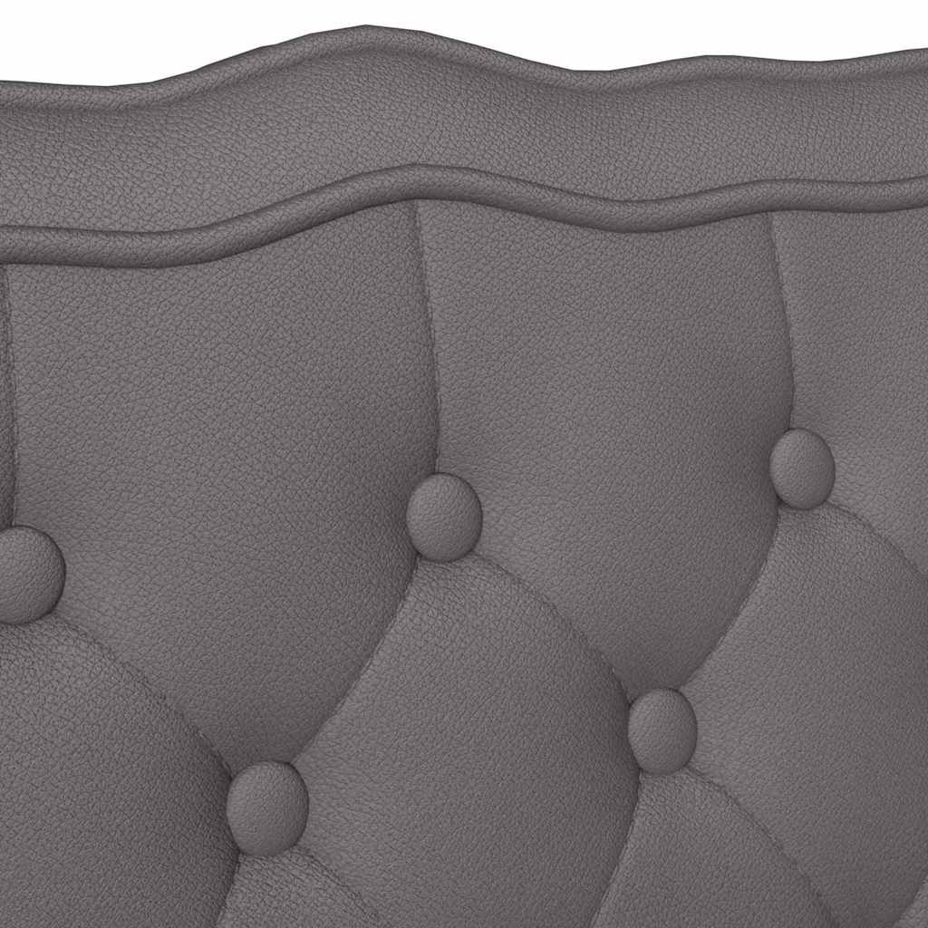 Chesterfield Bank Grijs 119,5 x 64,5 x 75 cm Nep Leer is nu te koop bij PeponiXL, paradijselijk wonen!