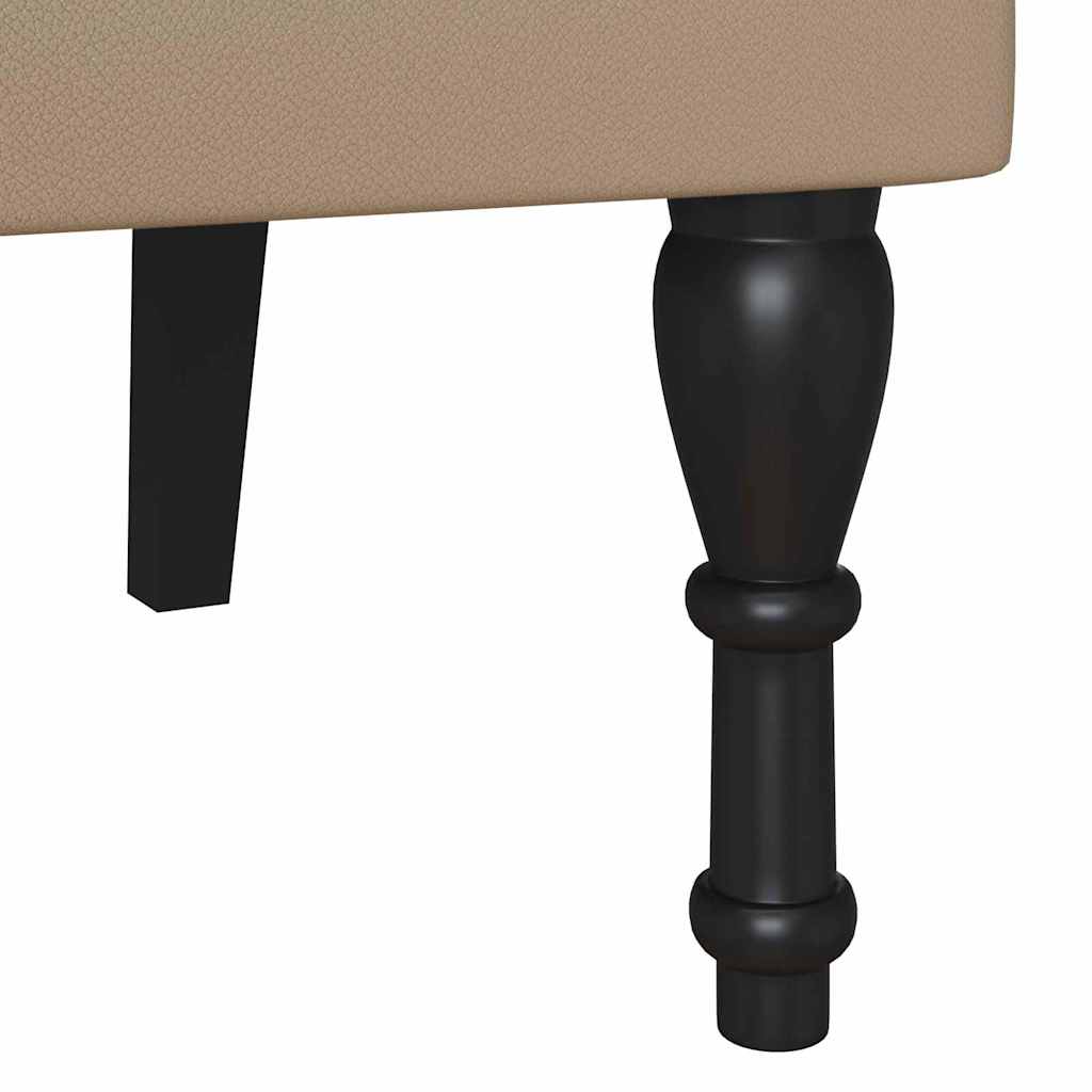 Chesterfield Bank Cappuccino 119,5 x 64,5 x 75 cm Nep Leer is nu te koop bij PeponiXL, paradijselijk wonen!