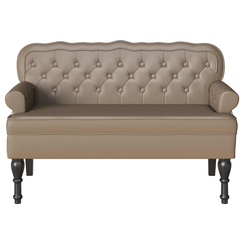 Chesterfield Bank Cappuccino 119,5 x 64,5 x 75 cm Nep Leer is nu te koop bij PeponiXL, paradijselijk wonen!
