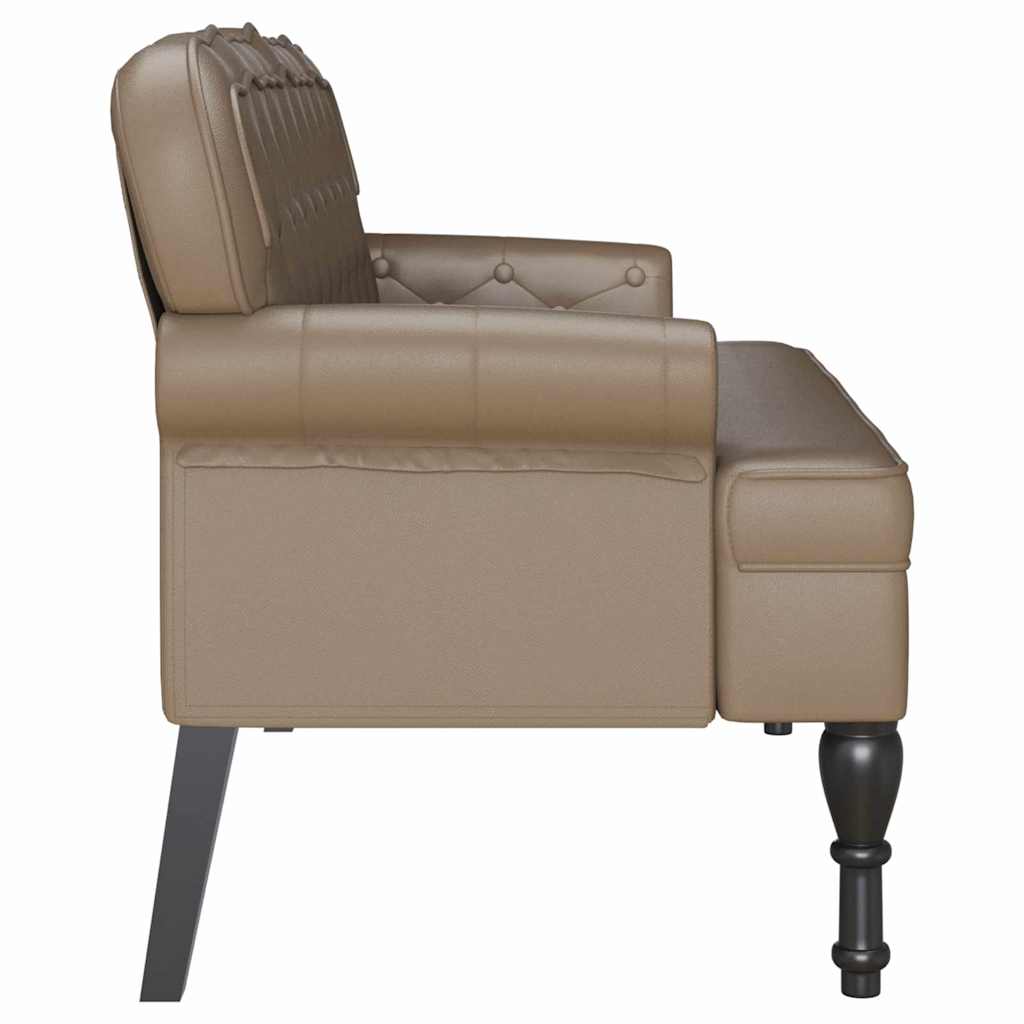 Chesterfield Bank Cappuccino 119,5 x 64,5 x 75 cm Nep Leer is nu te koop bij PeponiXL, paradijselijk wonen!