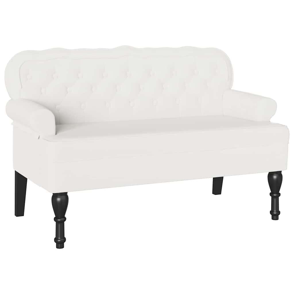 Chesterfield Bank Wit 119,5 x 64,5 x 75 cm Nep Leer is nu te koop bij PeponiXL, paradijselijk wonen!
