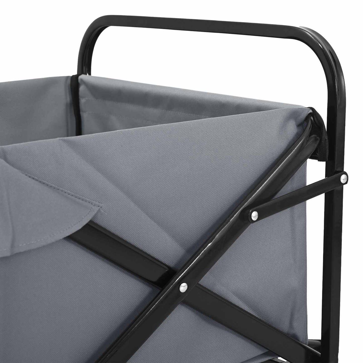 Vouwbare Handtrolley Grijs 89 x 63 x 96 cm is nu te koop bij PeponiXL, paradijselijk wonen!