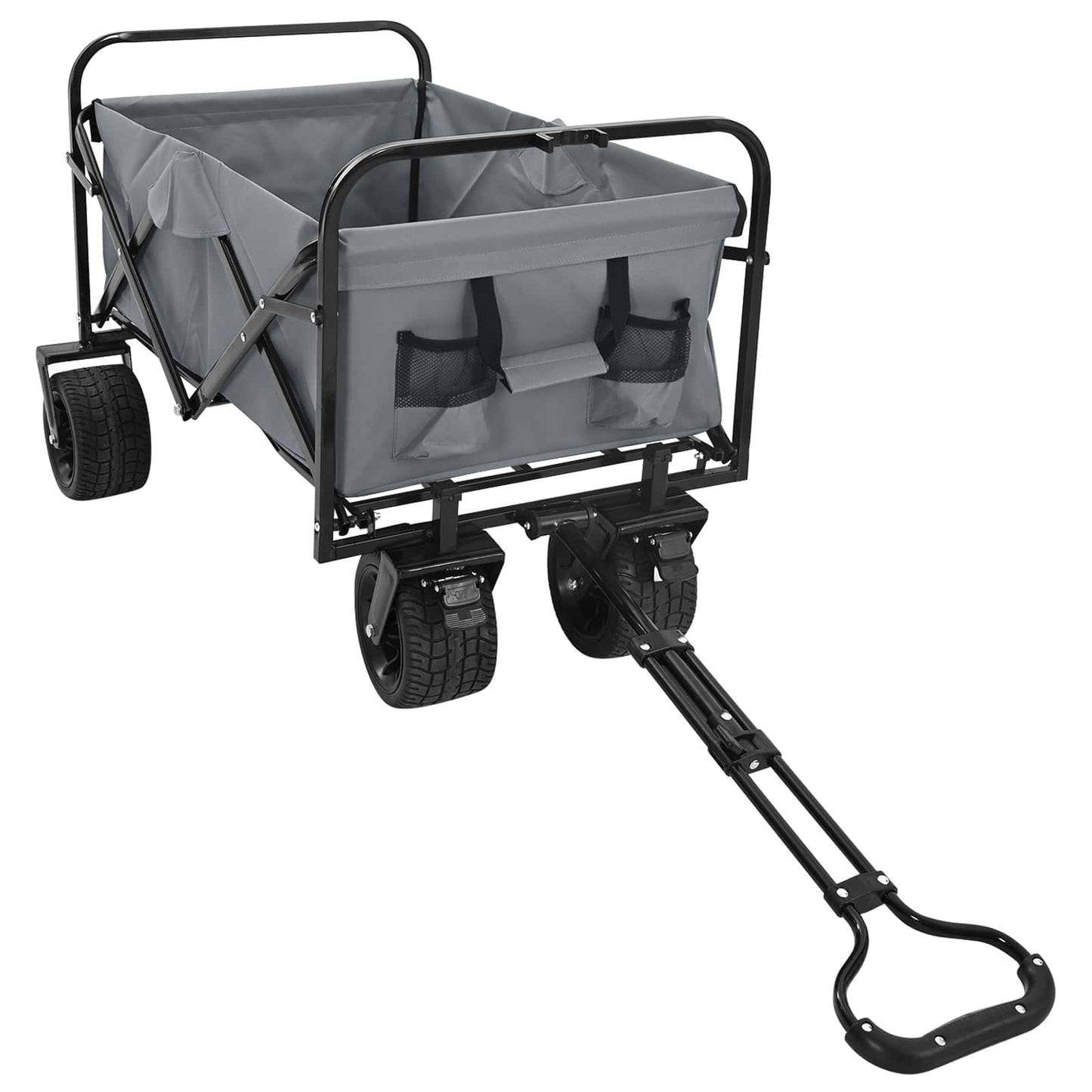 Vouwbare Handtrolley Grijs 89 x 63 x 96 cm is nu te koop bij PeponiXL, paradijselijk wonen!