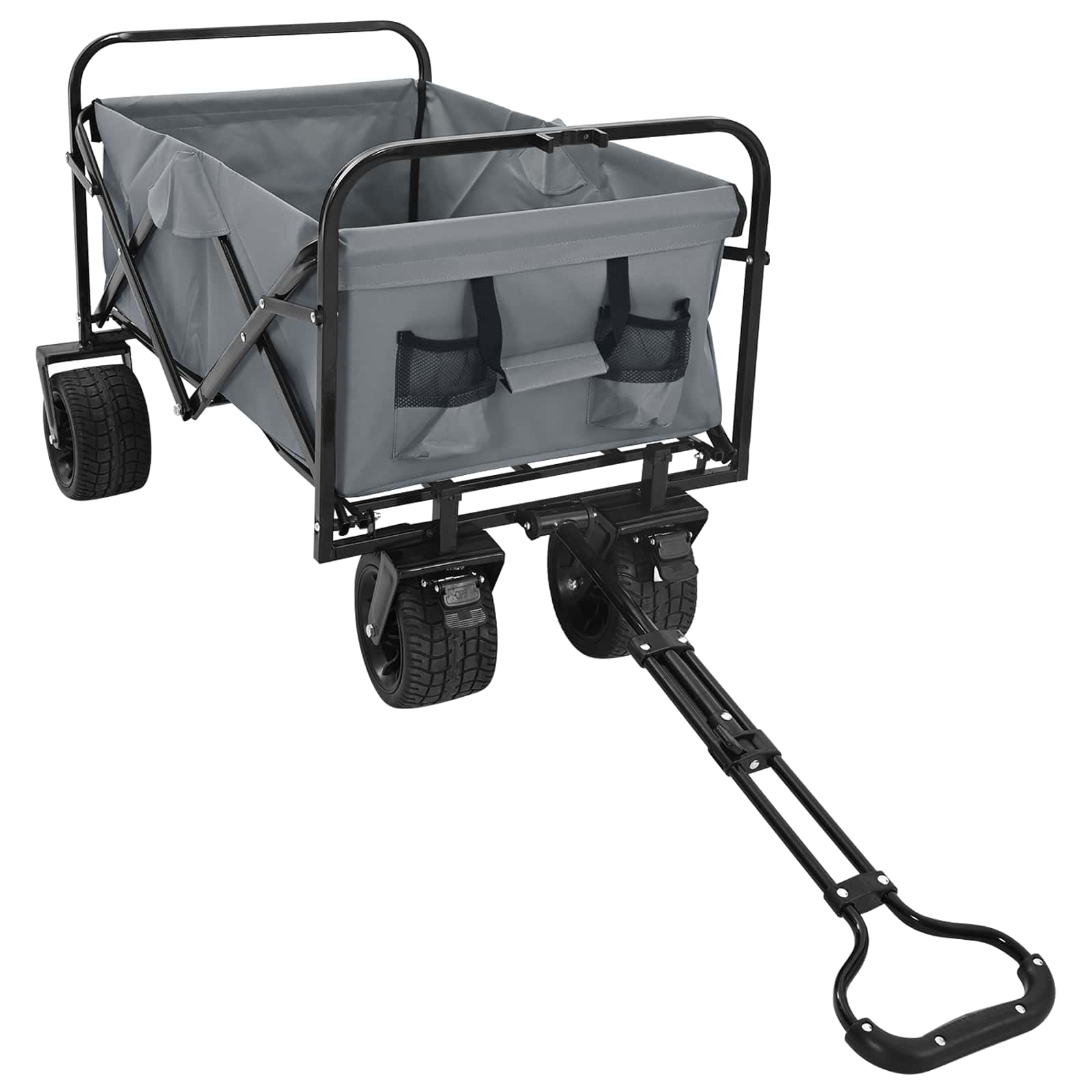 Vouwbare Handtrolley Grijs 89 x 63 x 96 cm is nu te koop bij PeponiXL, paradijselijk wonen!