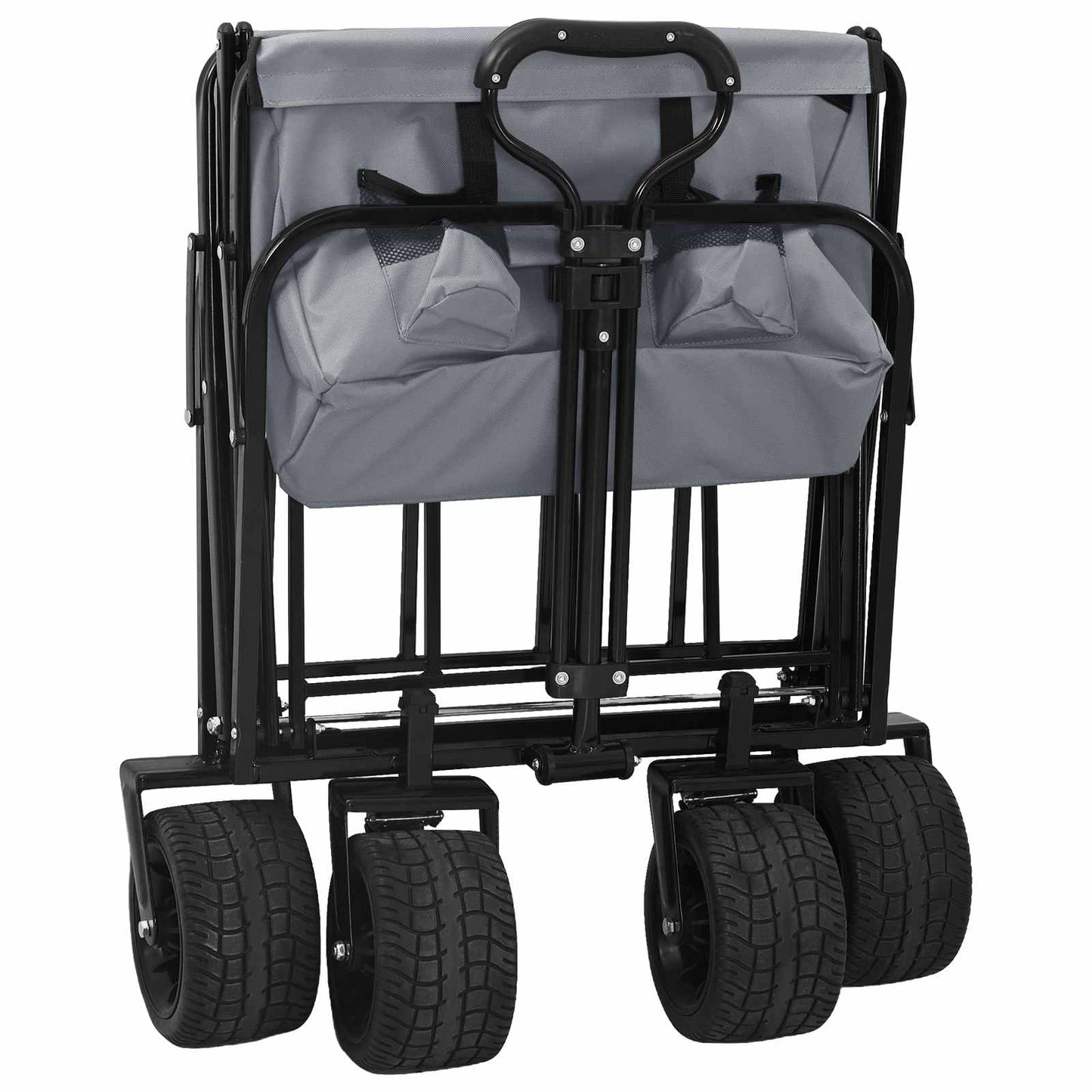 Vouwbare Handtrolley Grijs 89 x 63 x 96 cm is nu te koop bij PeponiXL, paradijselijk wonen!