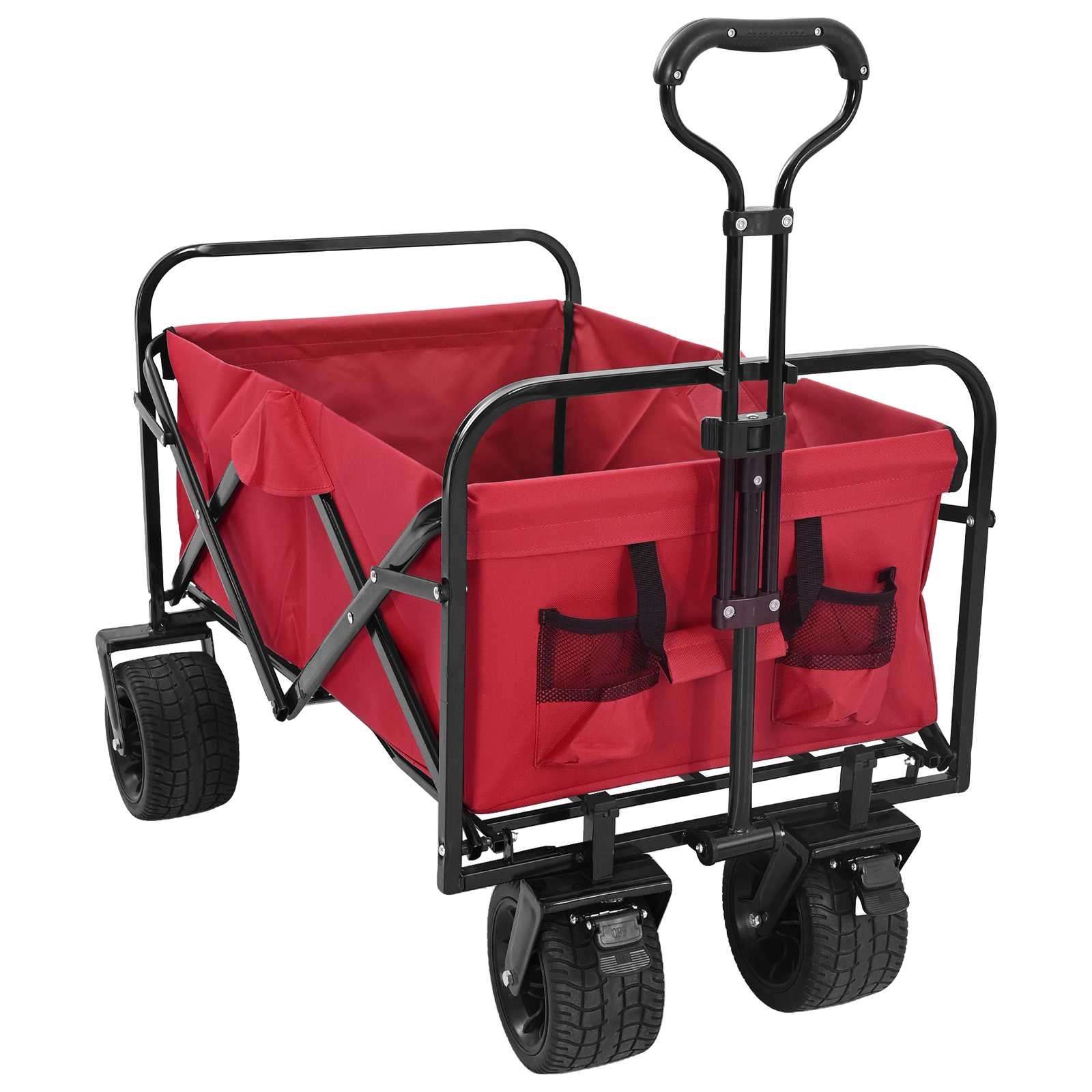 Opvouwbare Wagen Rood 89 x 63 x 96 cm Staal en polyester oxford is nu te koop bij PeponiXL, paradijselijk wonen!