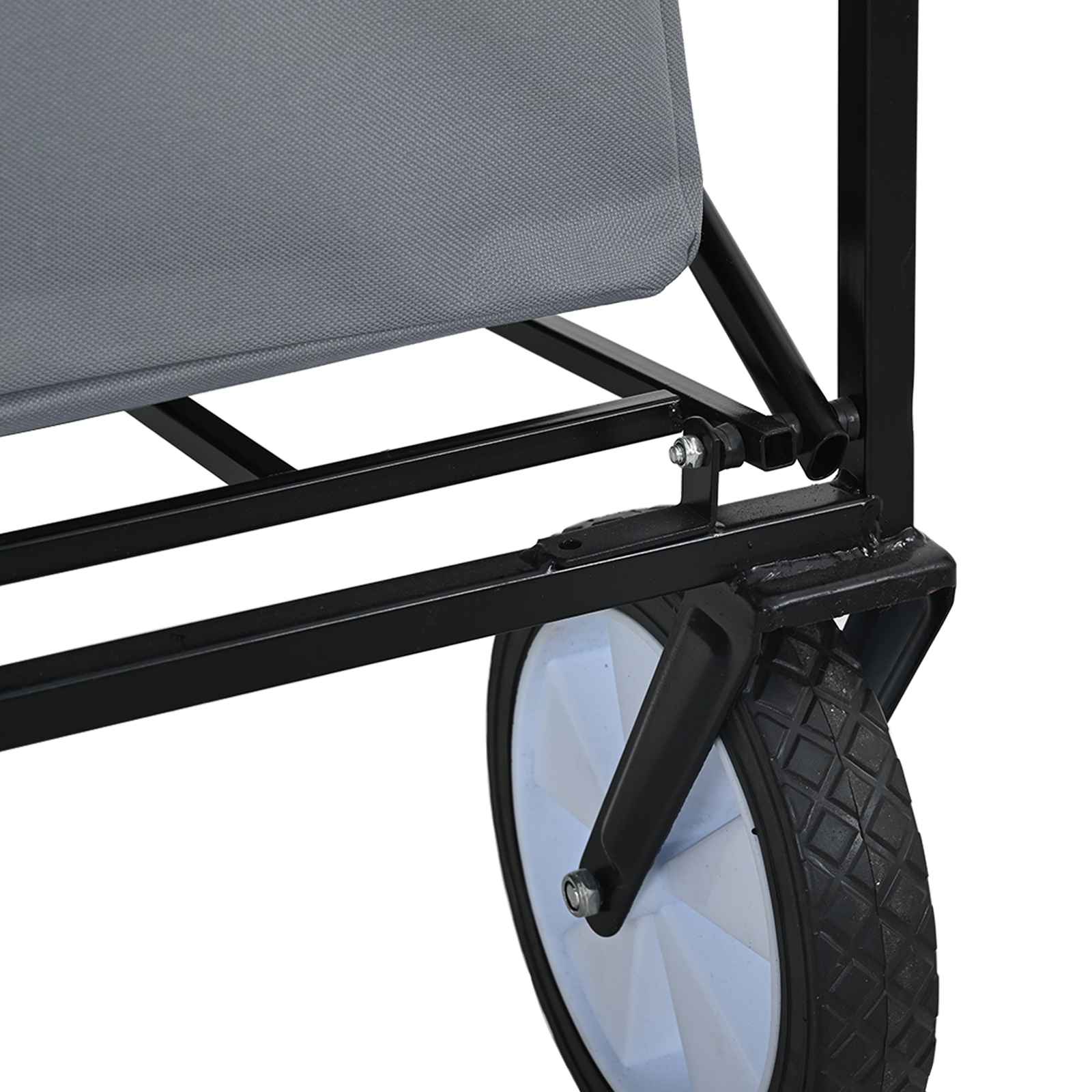 Vouwbare Handtrolley Grijs 94 x 53 x 99 cm Oxford Stof is nu te koop bij PeponiXL, paradijselijk wonen!