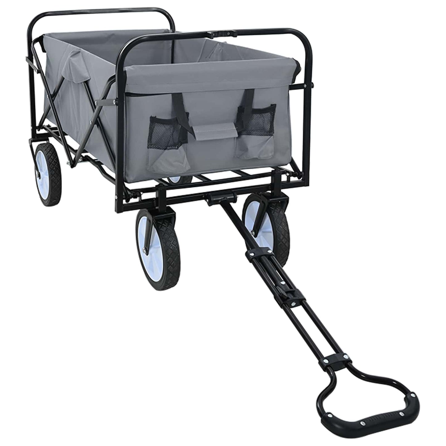 Vouwbare Handtrolley Grijs 94 x 53 x 99 cm Oxford Stof is nu te koop bij PeponiXL, paradijselijk wonen!