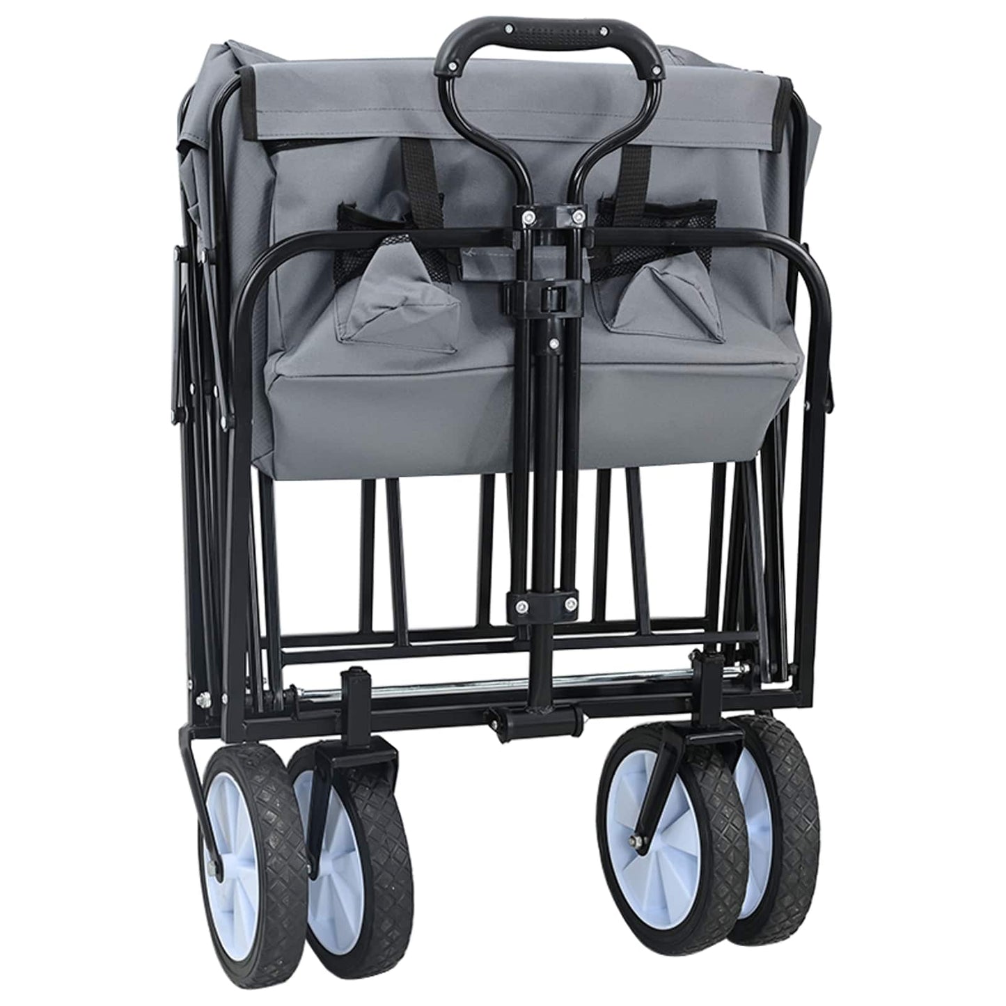 Vouwbare Handtrolley Grijs 94 x 53 x 99 cm Oxford Stof is nu te koop bij PeponiXL, paradijselijk wonen!
