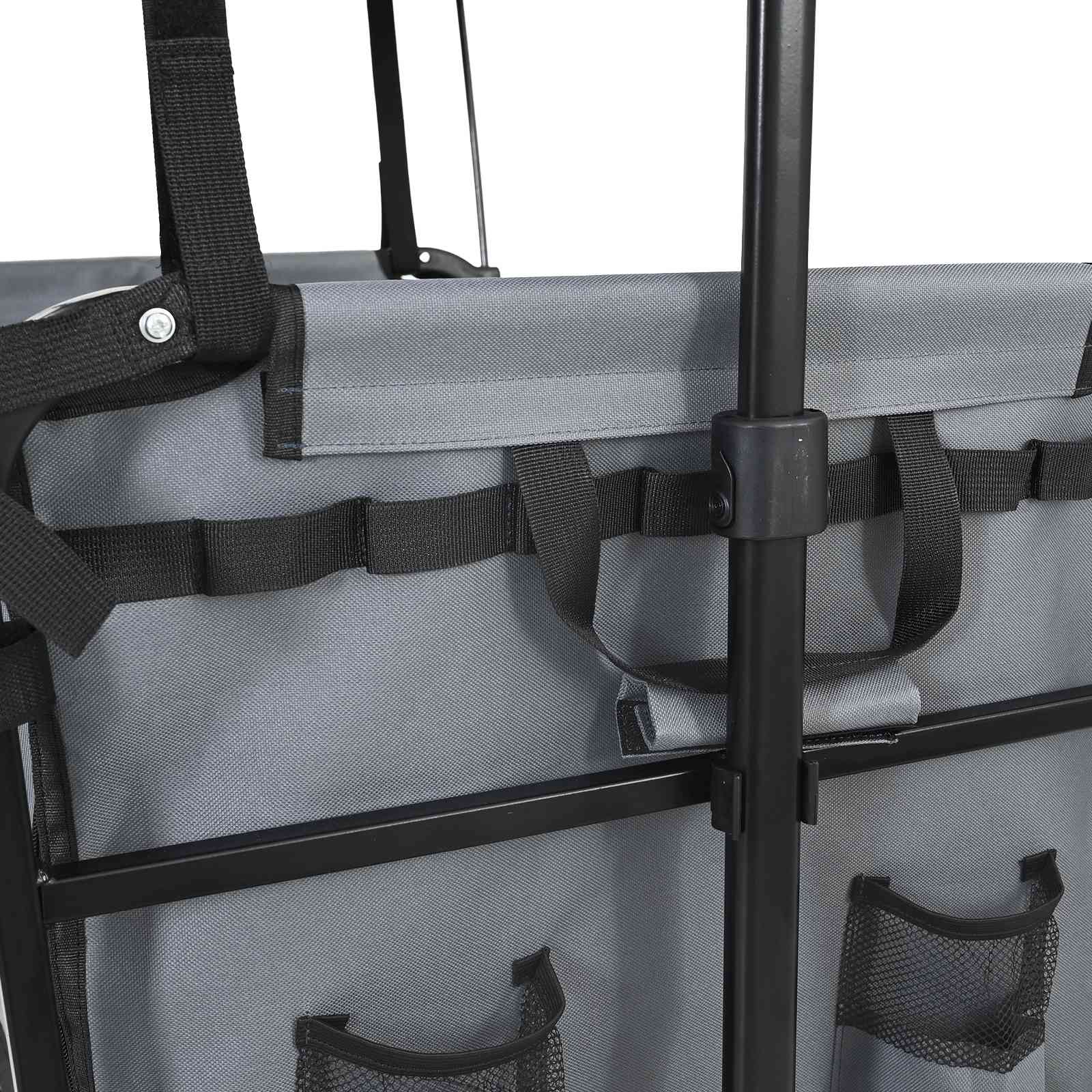 Vouwbare Handtrolley Grijs 105 x 56.5 x 116 cm Oxford Stof is nu te koop bij PeponiXL, paradijselijk wonen!