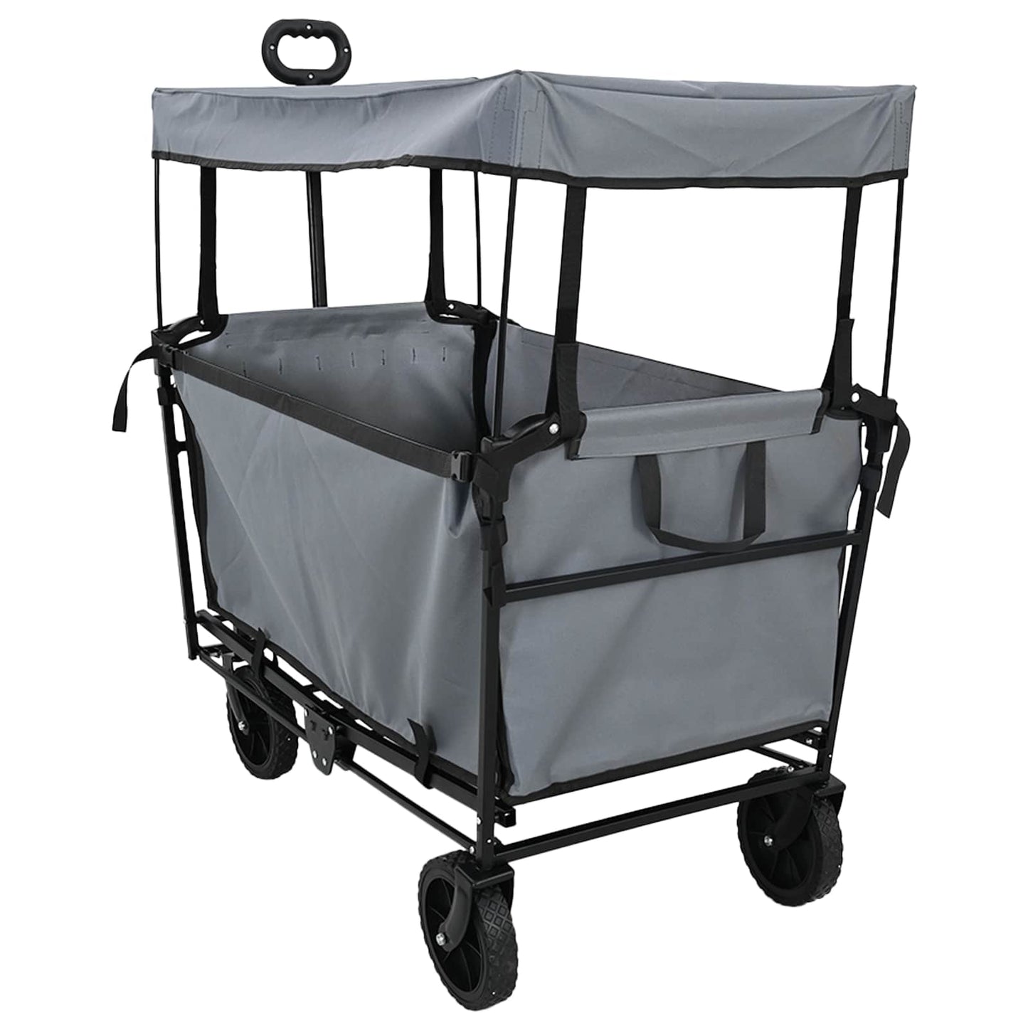 Vouwbare Handtrolley Grijs 105 x 56.5 x 116 cm Oxford Stof is nu te koop bij PeponiXL, paradijselijk wonen!