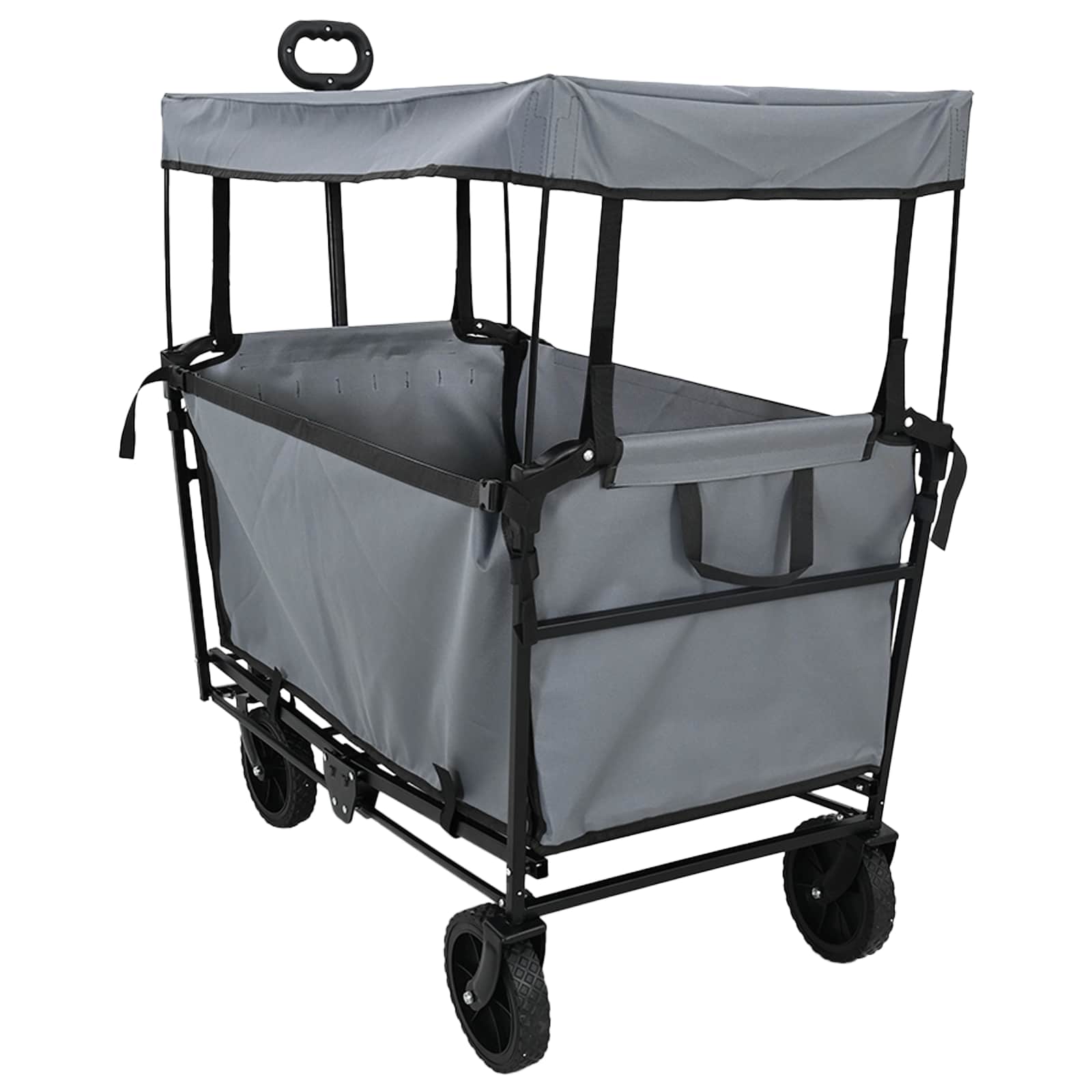 Vouwbare Handtrolley Grijs 105 x 56.5 x 116 cm Oxford Stof is nu te koop bij PeponiXL, paradijselijk wonen!