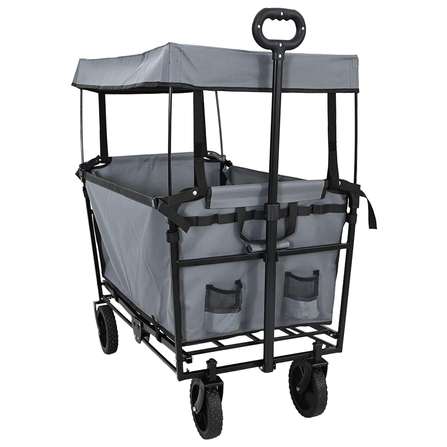 Vouwbare Handtrolley Grijs 105 x 56.5 x 116 cm Oxford Stof is nu te koop bij PeponiXL, paradijselijk wonen!