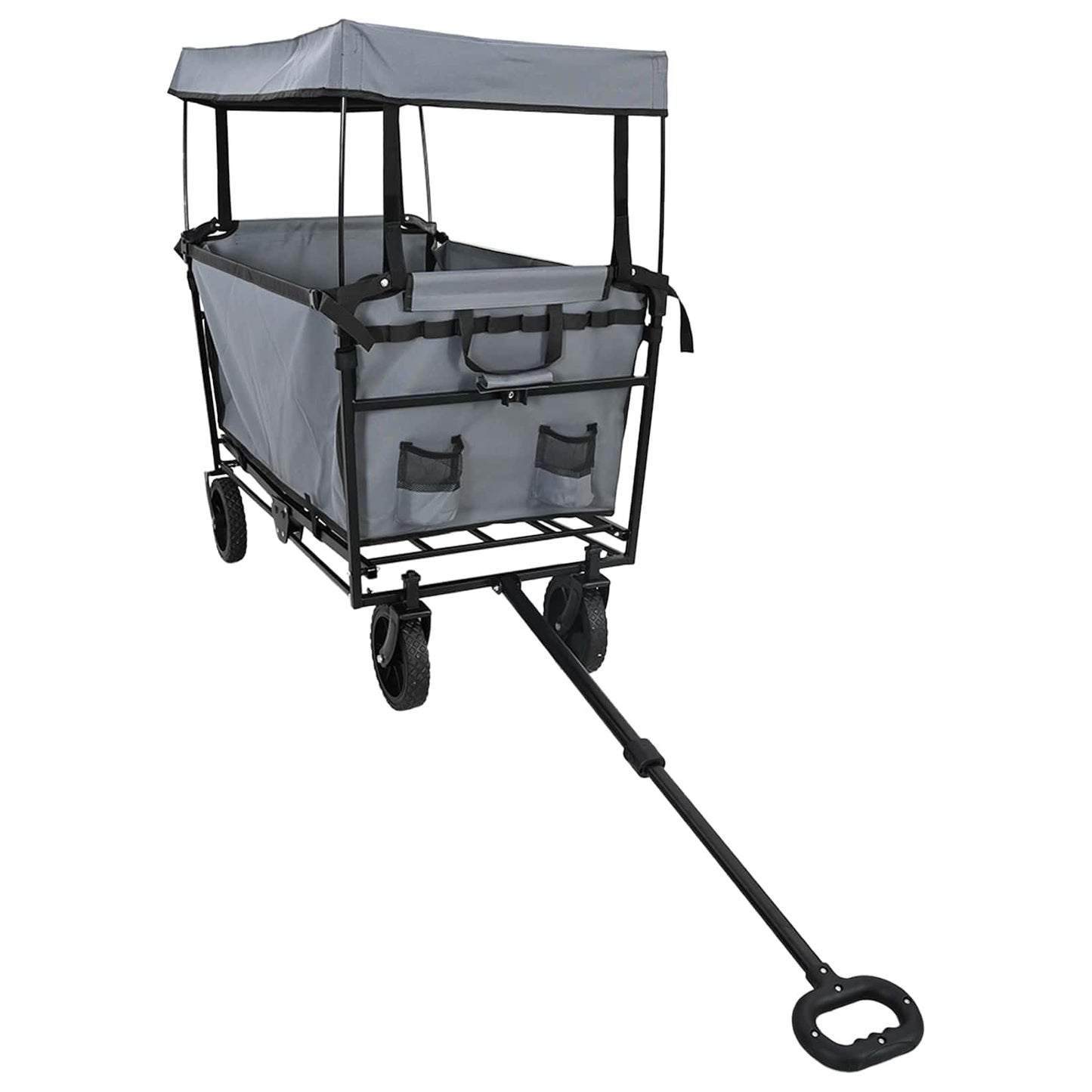 Vouwbare Handtrolley Grijs 105 x 56.5 x 116 cm Oxford Stof is nu te koop bij PeponiXL, paradijselijk wonen!