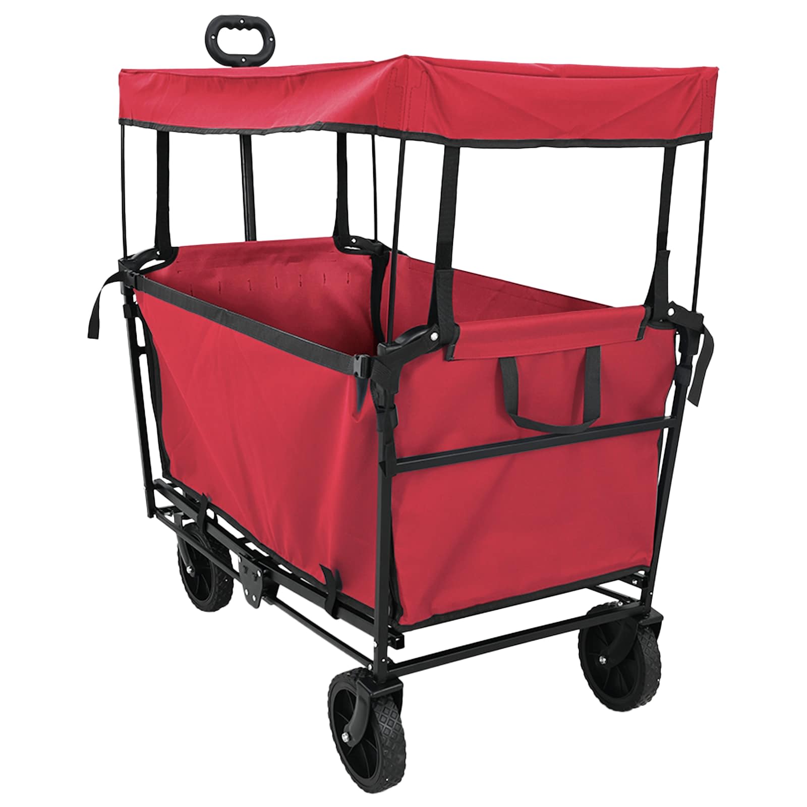 Vouwbare Handtrolley Rood 105 x 56.5 x 116 cm Oxford Stof is nu te koop bij PeponiXL, paradijselijk wonen!