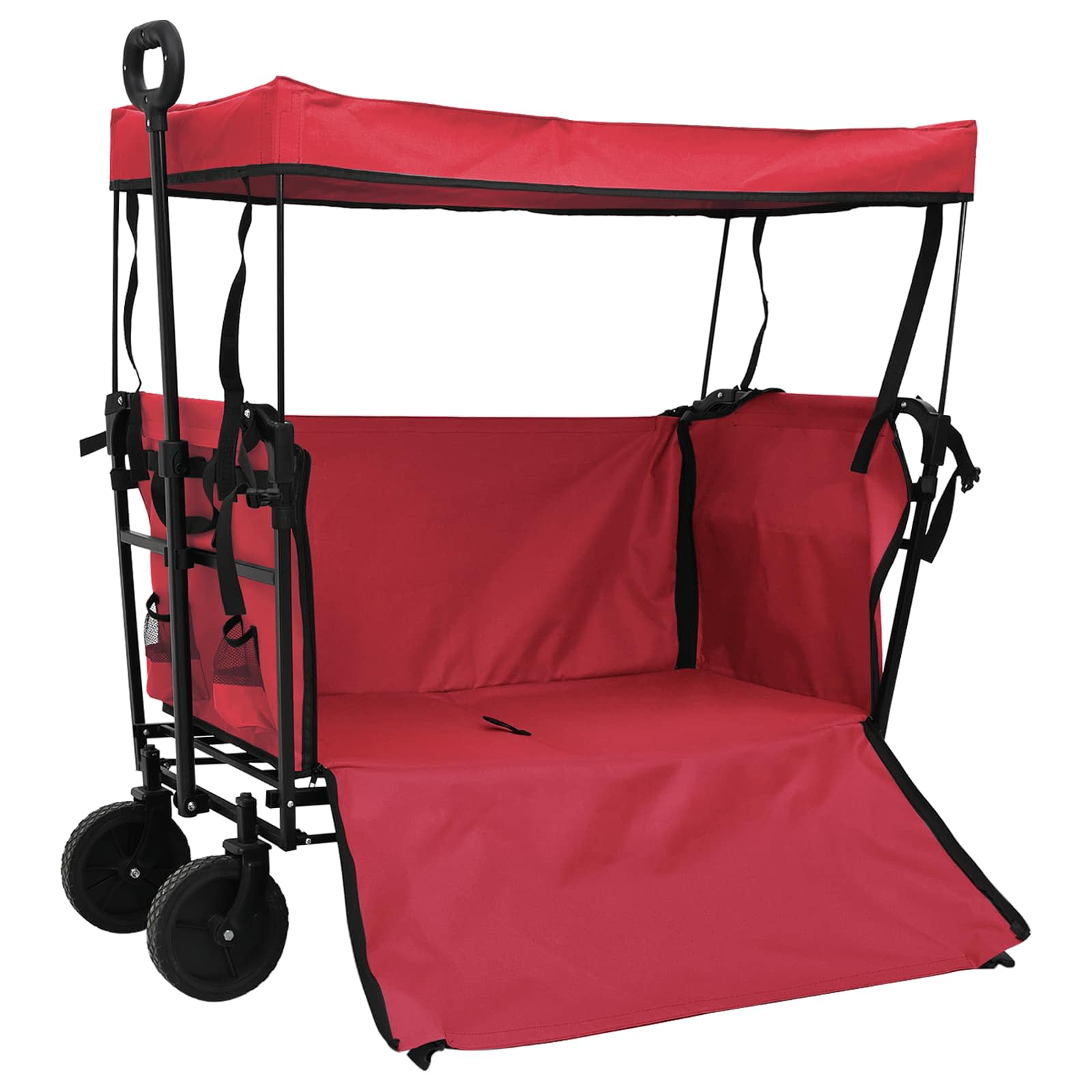 Vouwbare Handtrolley Rood 105 x 56.5 x 116 cm Oxford Stof is nu te koop bij PeponiXL, paradijselijk wonen!