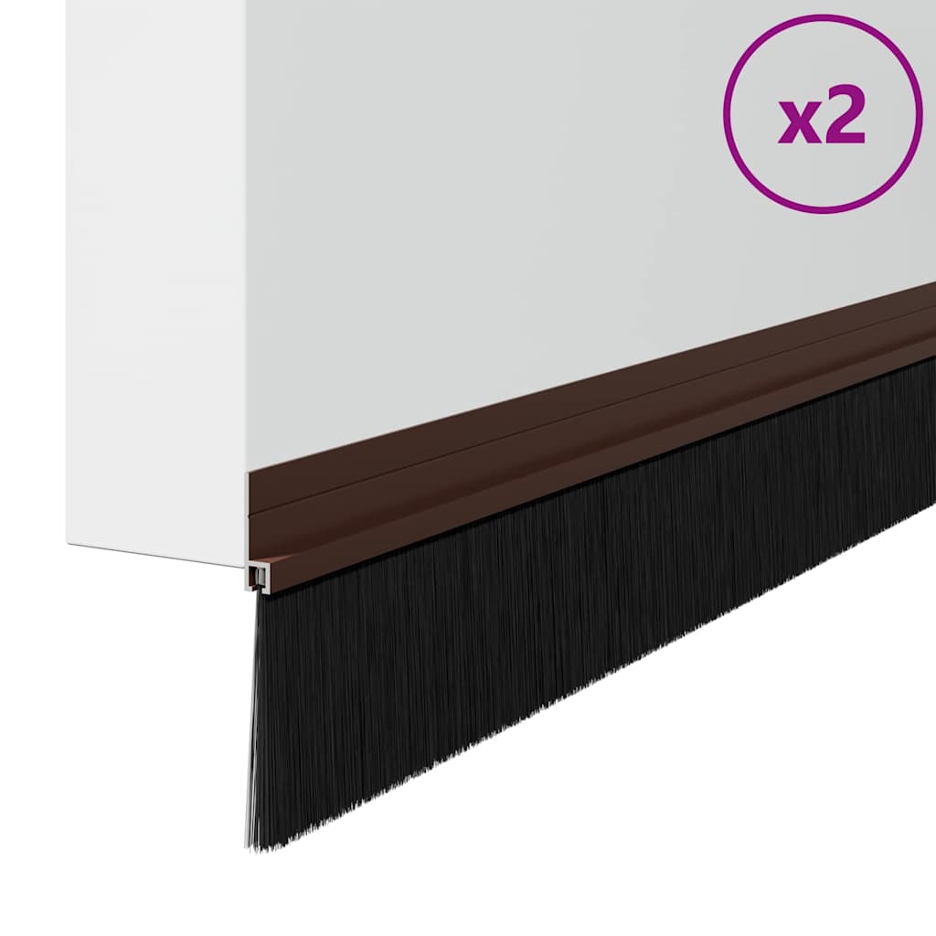 Zelfklevende Deurborstels 2 pcs Bruin 100 cm Aluminium Legering is nu te koop bij PeponiXL, paradijselijk wonen!