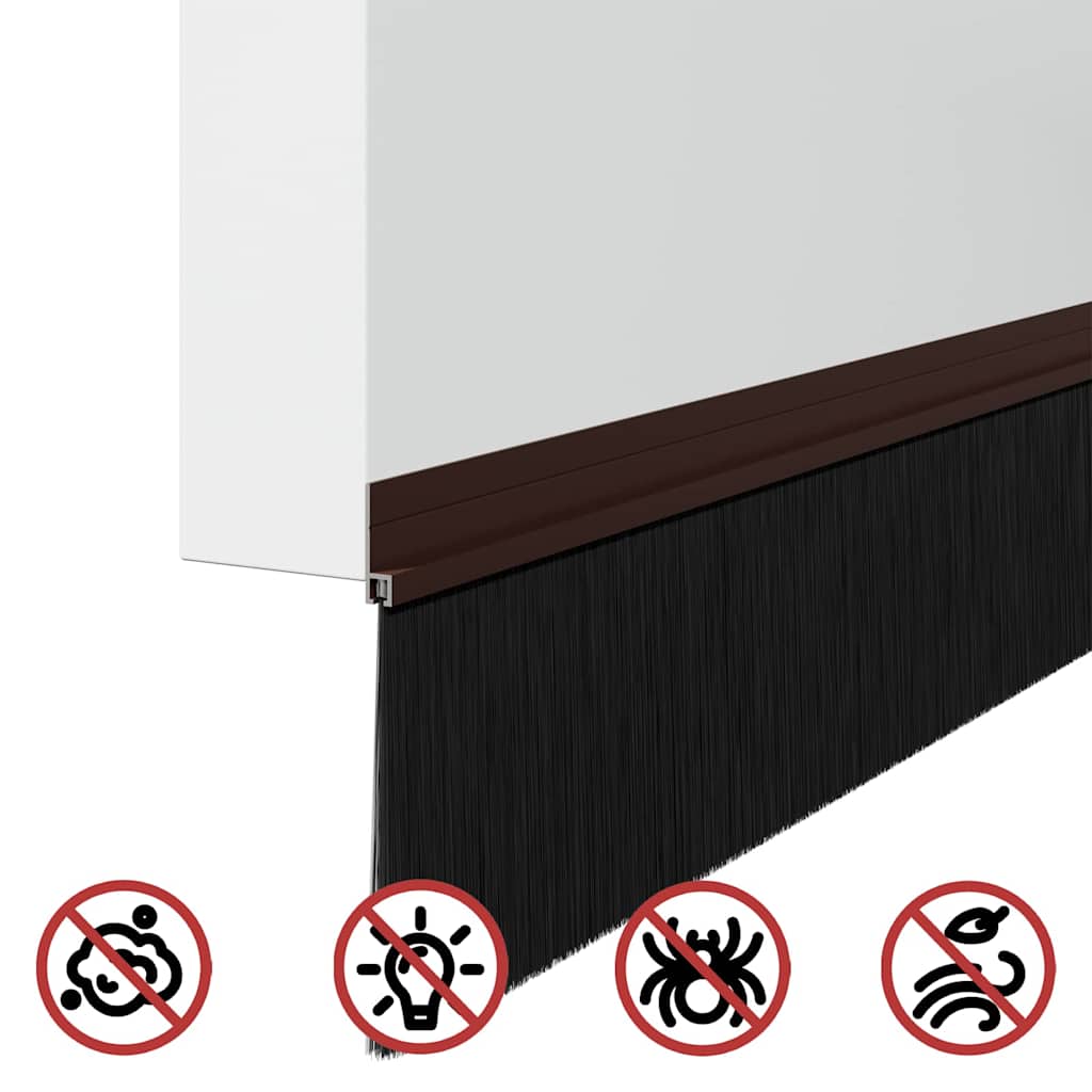 Zelfklevende Deurborstels 2 pcs Bruin 100 cm Aluminium Legering is nu te koop bij PeponiXL, paradijselijk wonen!