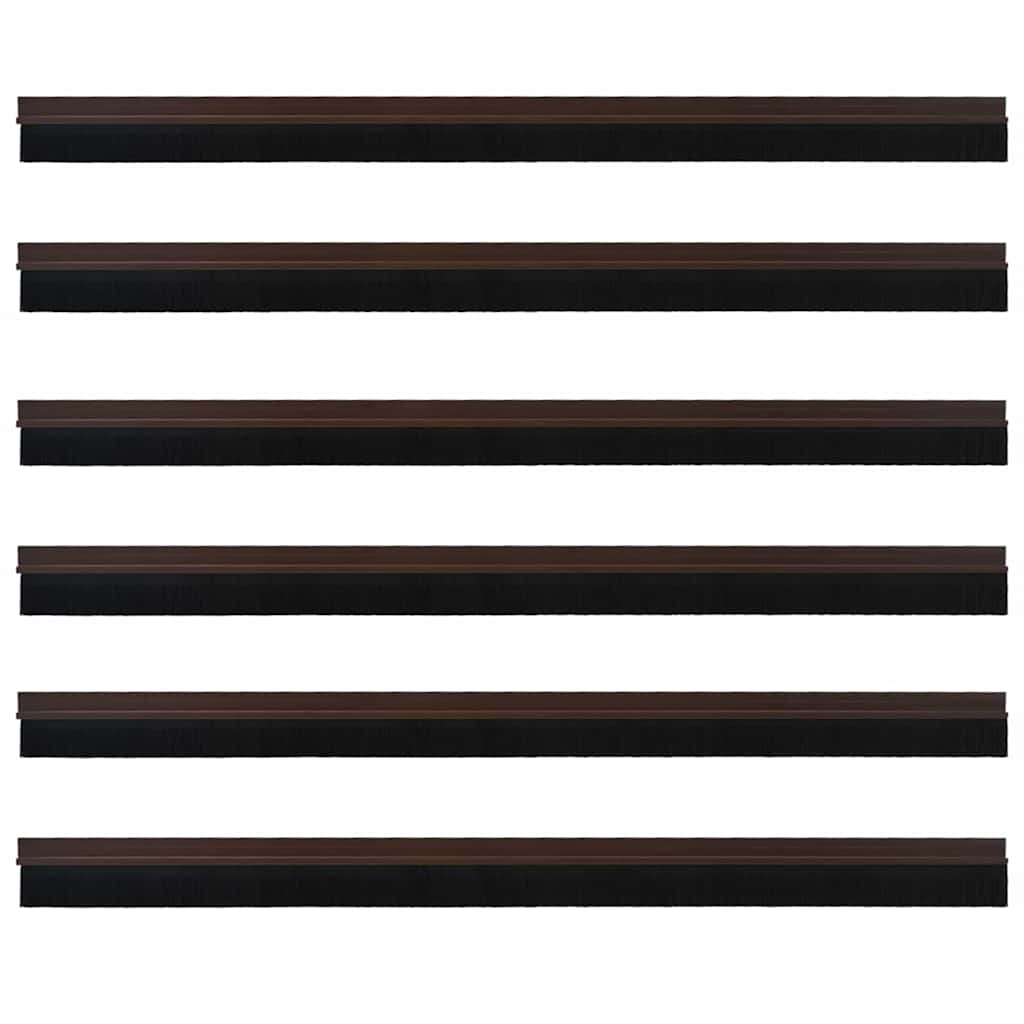 Zelfklevende Deurborstels 6 pcs Bruin 100 cm Aluminium Legering is nu te koop bij PeponiXL, paradijselijk wonen!