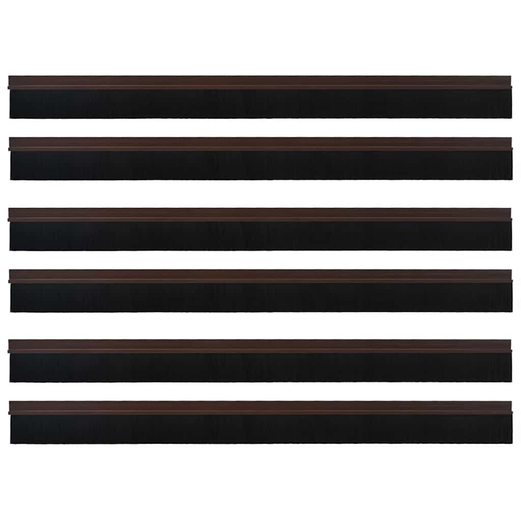 Zelfklevende Deurborstels 6 pcs Bruin 100 cm Aluminium Legering is nu te koop bij PeponiXL, paradijselijk wonen!