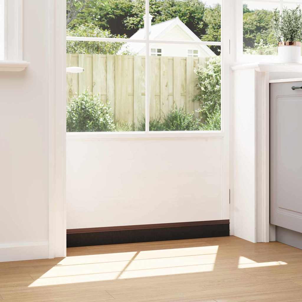 Zelfklevende Deurborstels 6 pcs Bruin 100 cm Aluminium Legering is nu te koop bij PeponiXL, paradijselijk wonen!