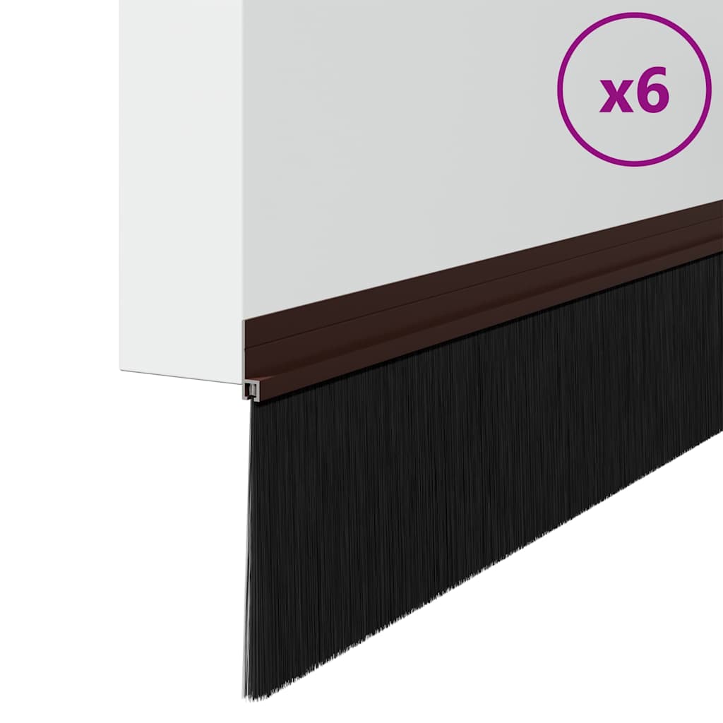 Zelfklevende Deurborstels 6 pcs Bruin 100 cm Aluminium Legering is nu te koop bij PeponiXL, paradijselijk wonen!